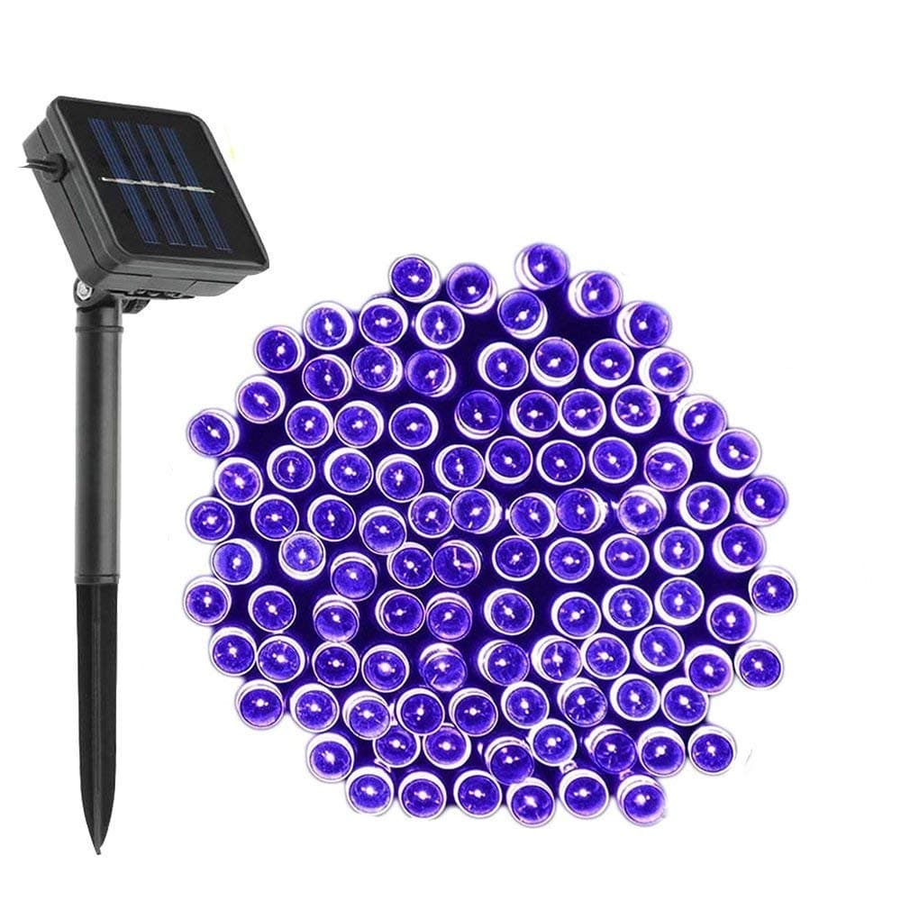 KEEDA Solar Powered Starry Fairy String Lights, 72ft 200 LED 8 Mode Waterproof Decorative Lights for Outdoor Garden Patio Wedding Party Christmas (Purple)