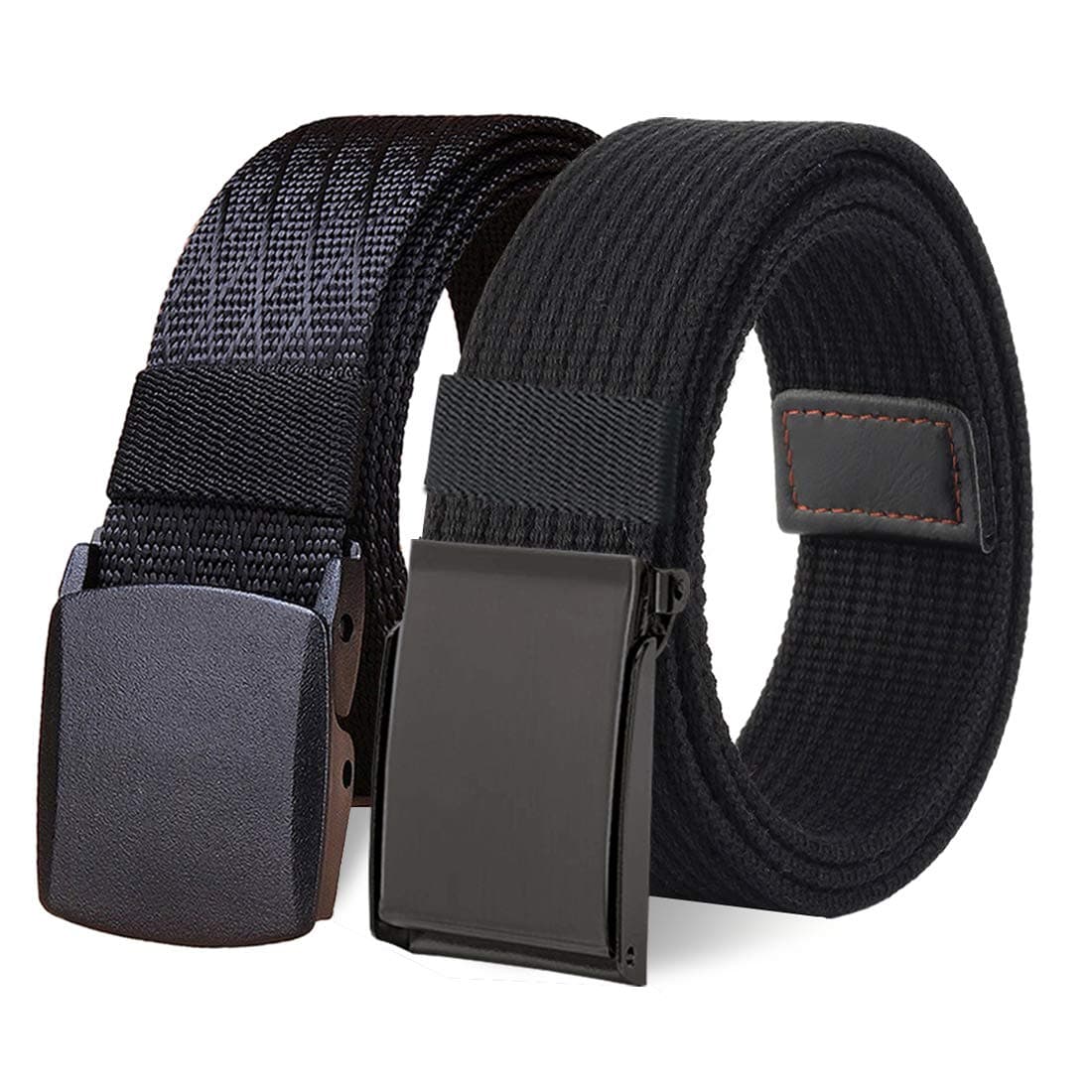 2 Pack Nylon Belt Outdoor Military Web Belt 1.5" Men Tactical Webbing Belt