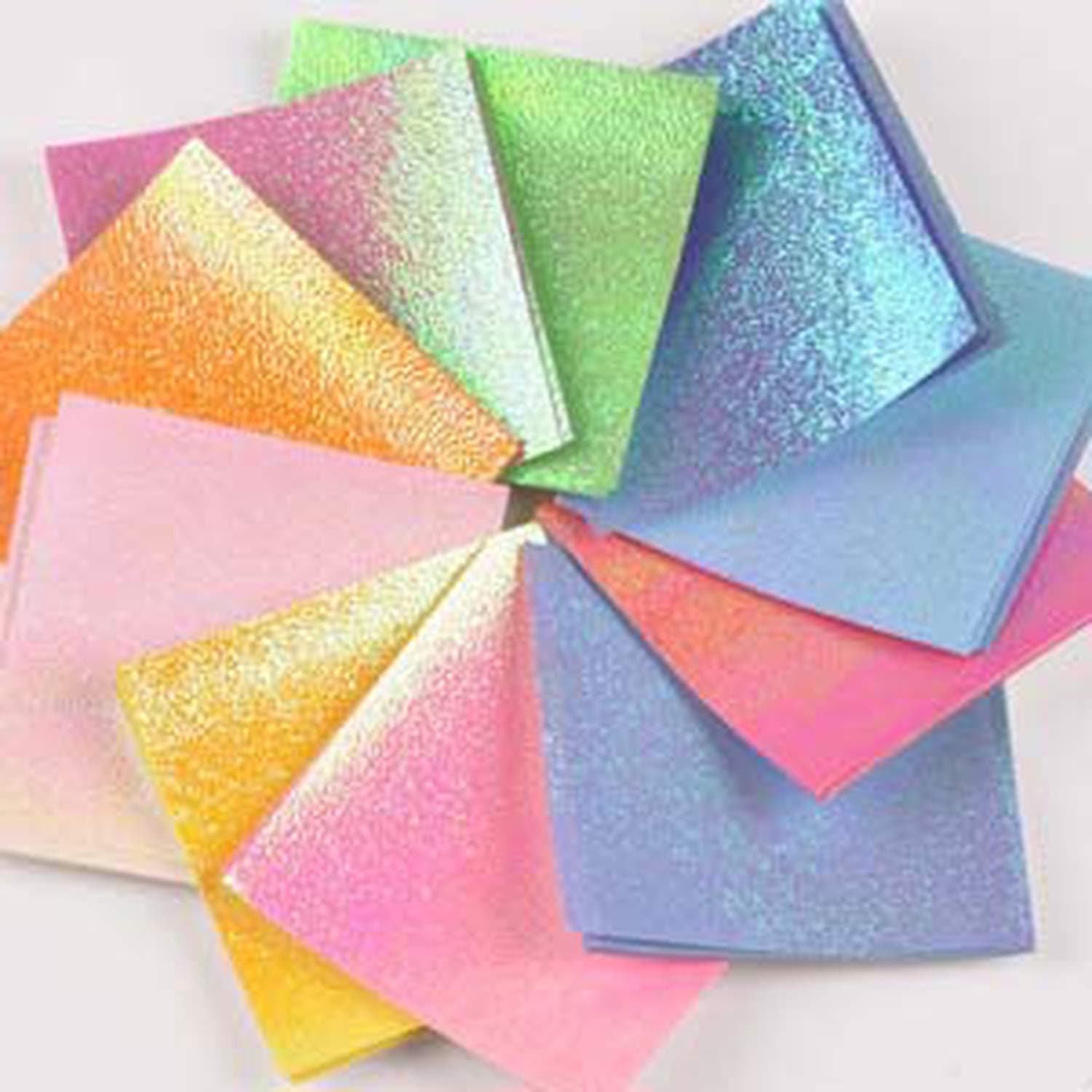 50 Sheets Square Origami Paper Single Sided Shining Papers DIY Kids Folded Paper Craft Scrapbooking Decoration
