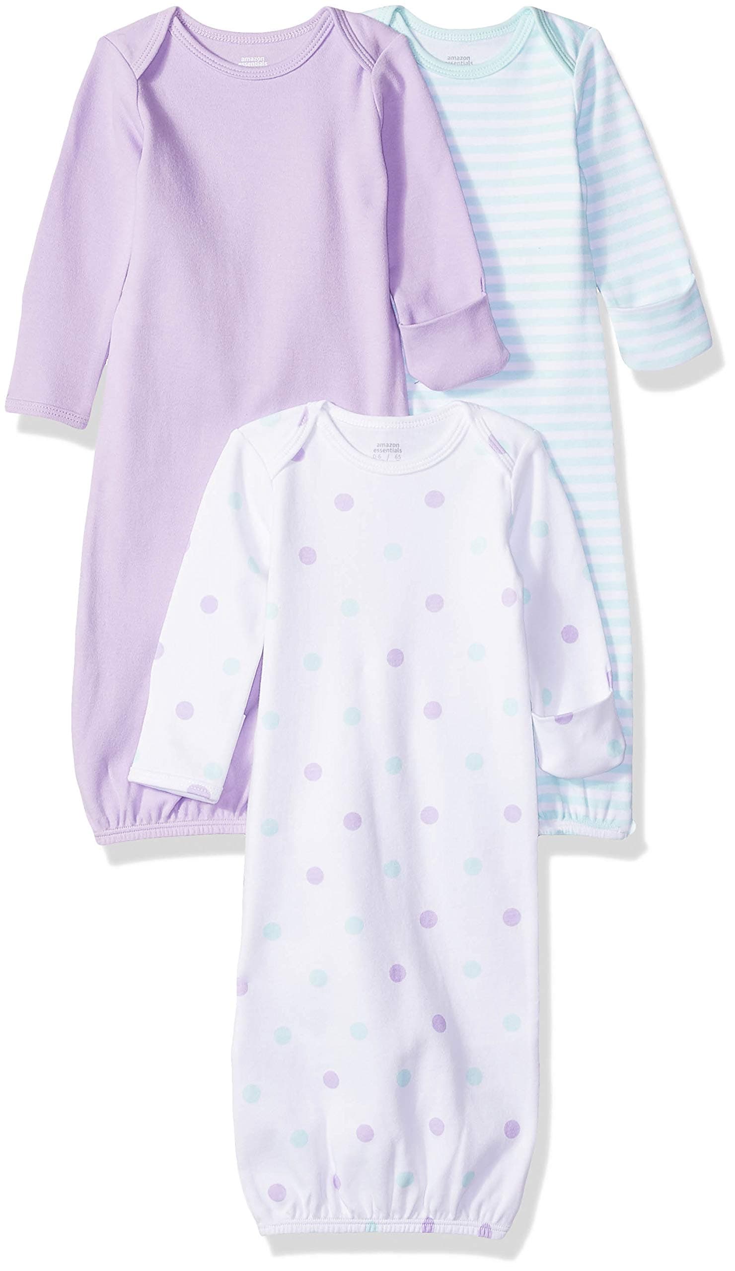 Amazon Essentials Girls' Infant Cotton Sleeper Gowns