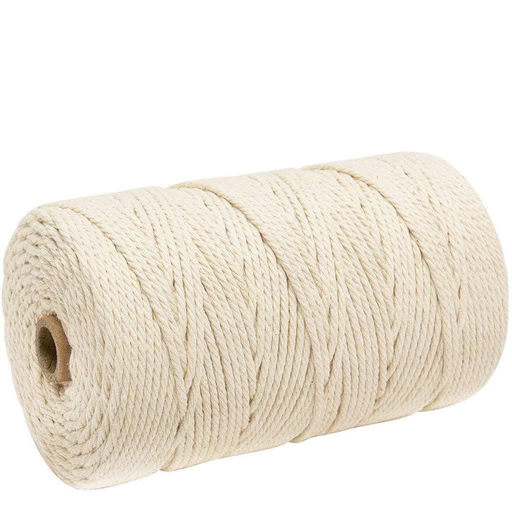 Miklan 3mm x 200m Macrame Cotton Cord for Wall Hanging Dream Catcher