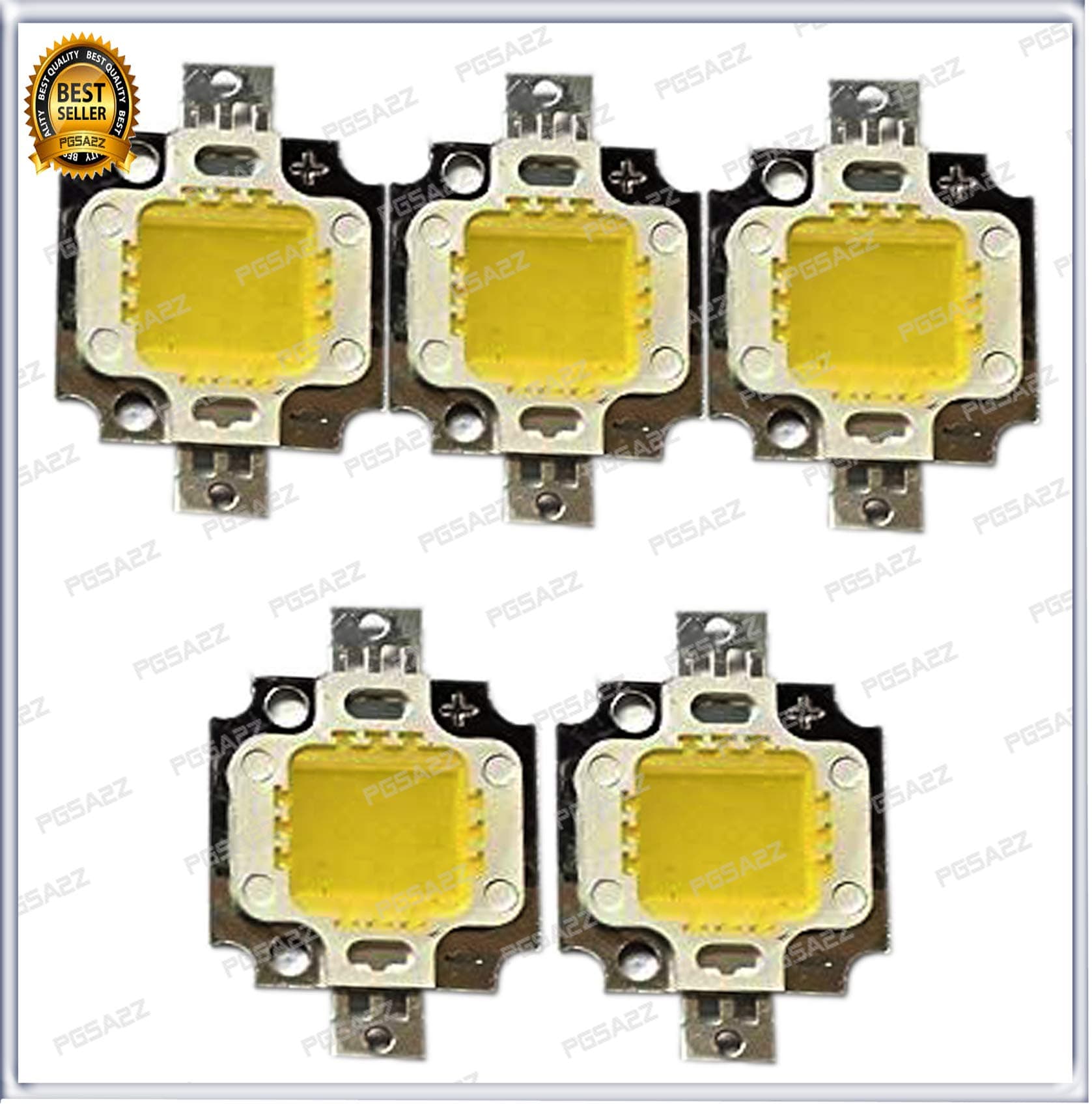 GKA2Z 5Pcs 5W DC9-12V White High Power LED SMD Bead Chips Bulb Light Lamp