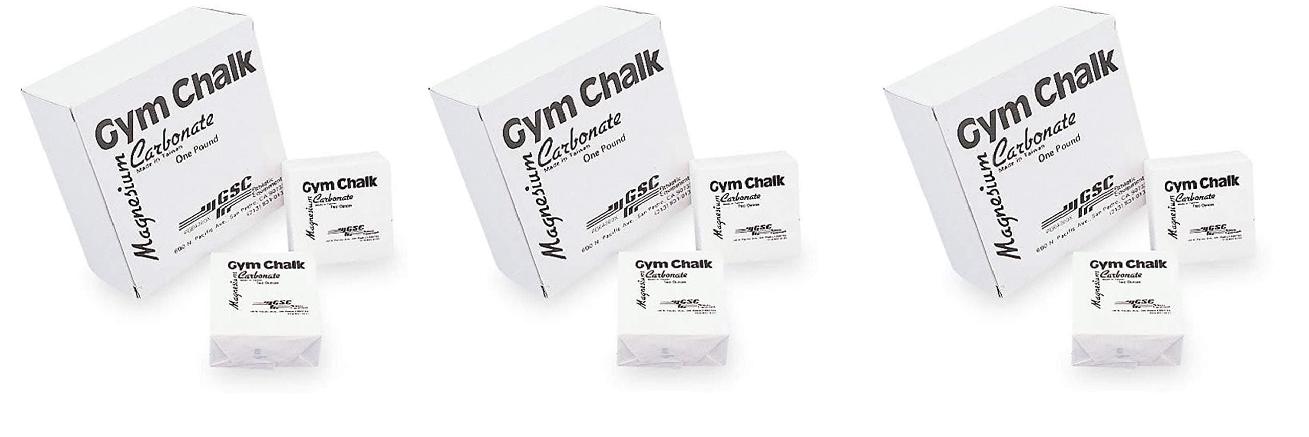 GSC Gym Chalk - 1lb (Pack of 3)