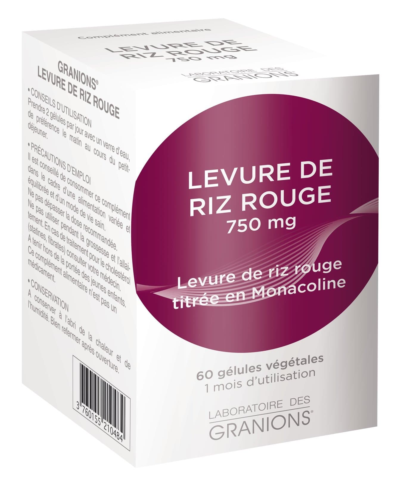 GRANIONS Red Rice Yeast 60 Capsules