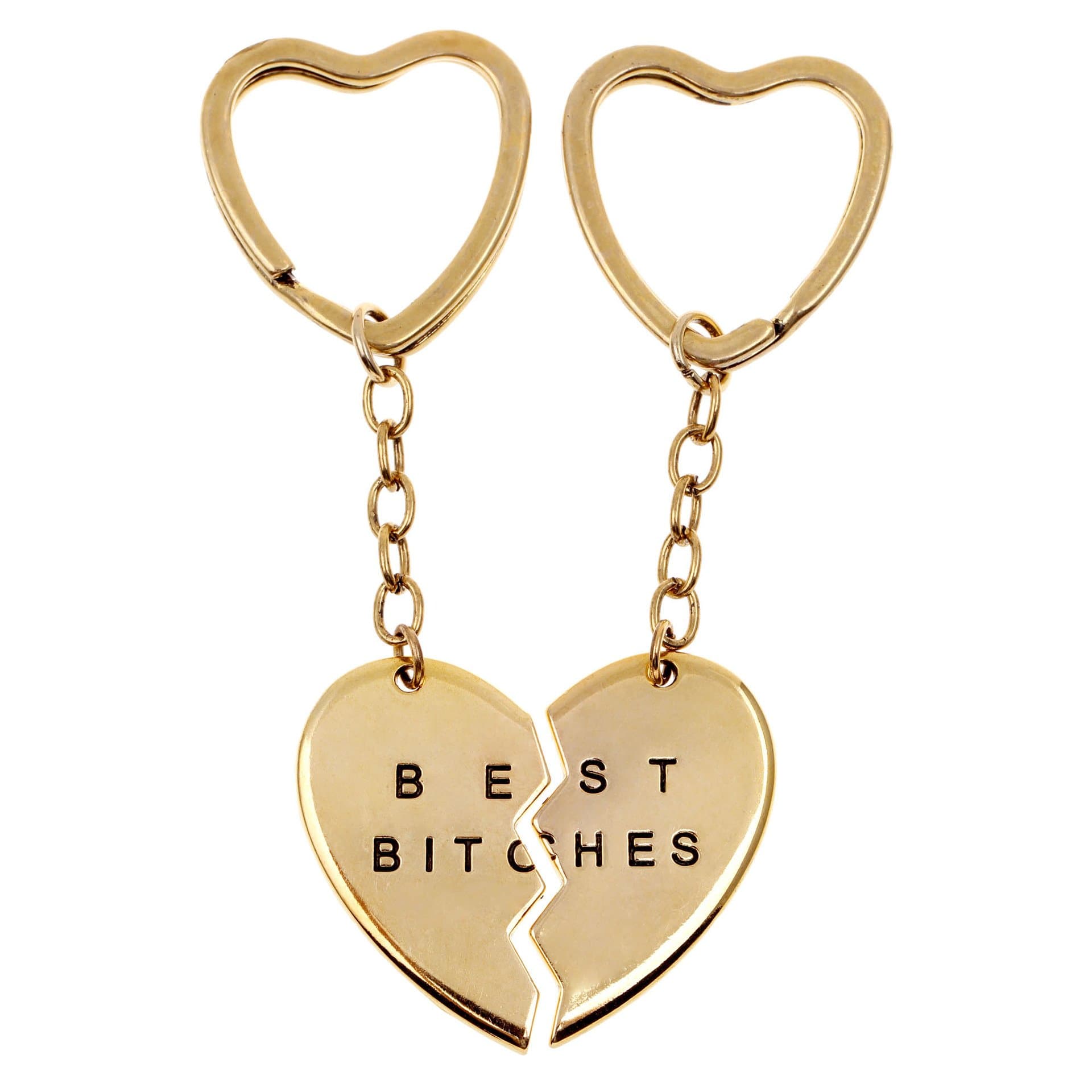 Best Bitches Keychains,Best Friend Key Ring,BFF Lovers Key,Split Heart KeyRing,Best Friend Forever Love Gifts Jewelry Christams Gift