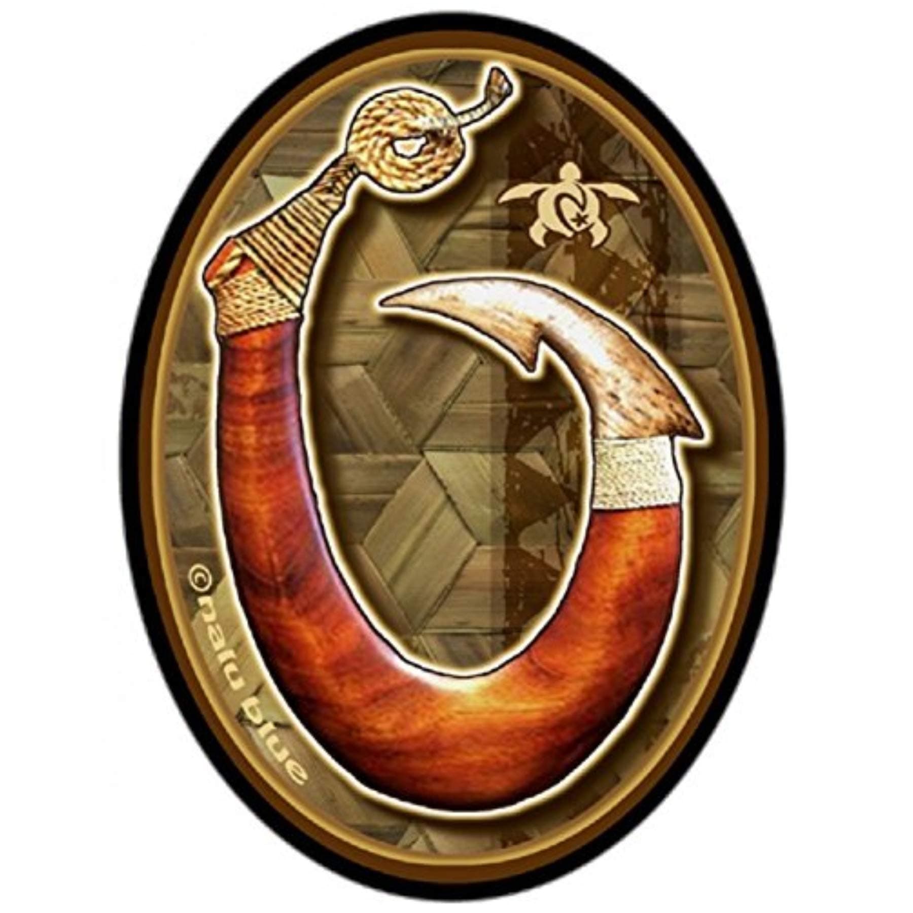 Nalu Blue Hawaiian Decal Fish Hook