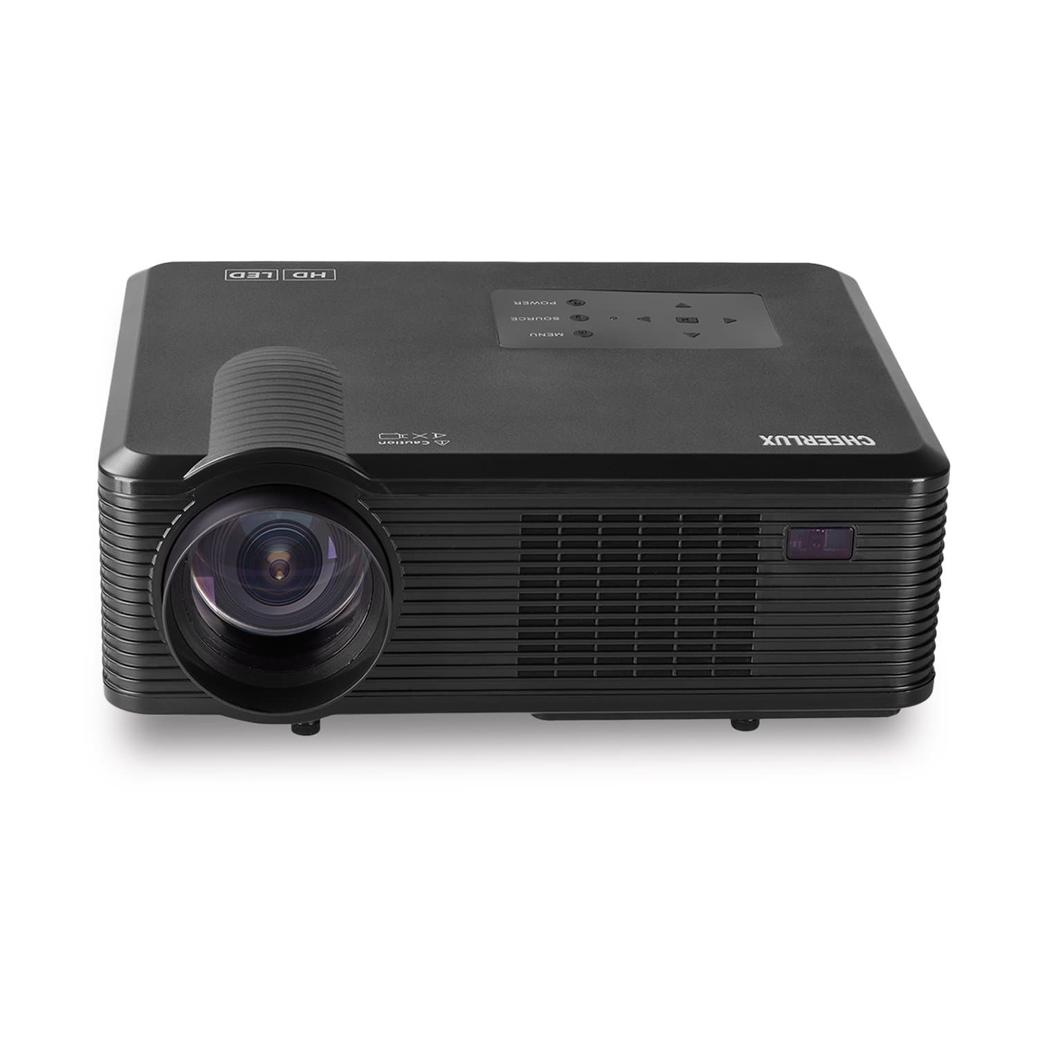 Cheerlux Movie Projector 2400 lumen Max 260" Projection Size Support 1080p With 2xHDMI 2xUSB AV TV VGA For Home Theater Entertainment Sports Movie Nights