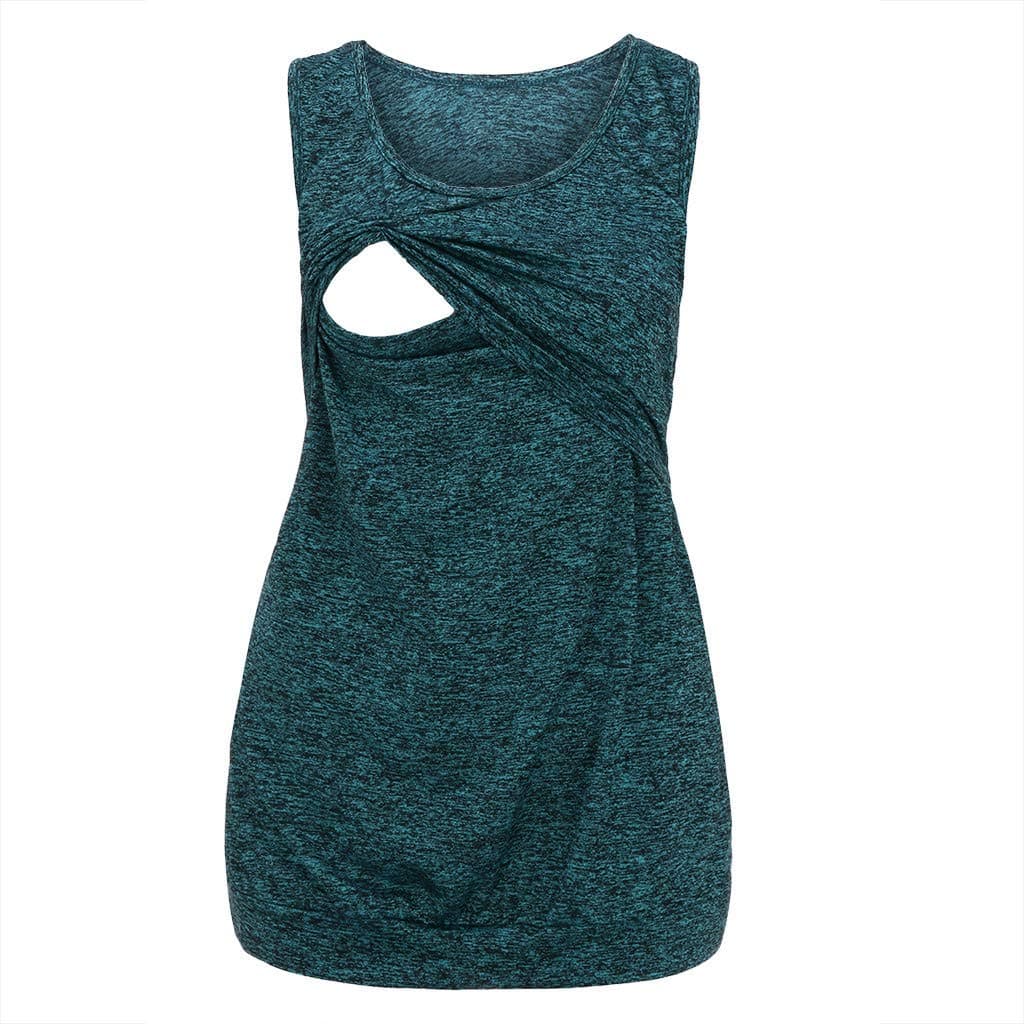 Women's Maternity Layered Nursing Tops Solid Short/Long Sleeve Henley V Neck T-Shirts Breastfeeding Blouse