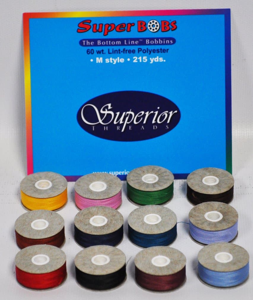 SuperBOBs Prewound Bobbins Bottom Line Thread M Style New and Bright