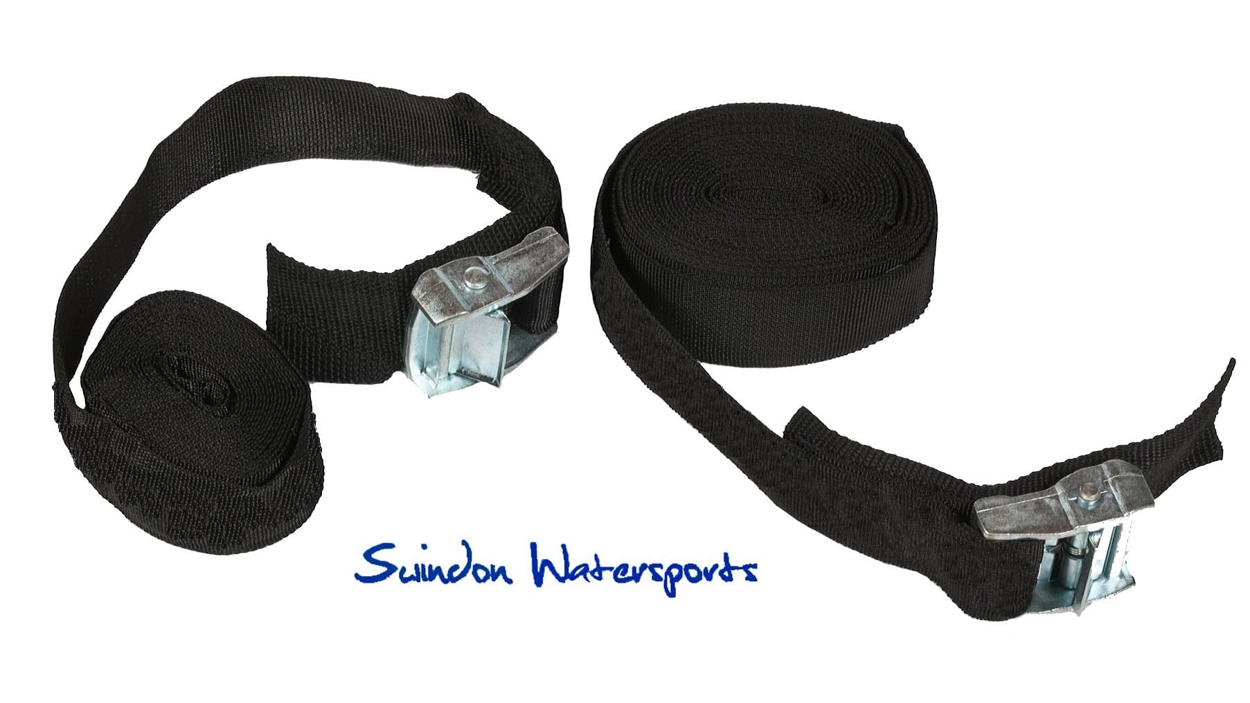 Kayak Canoe Surf Straps EXTRA LONG PAIR 5m x 25mm Cam Buckle with protective pad for Car Roof Rack Bars