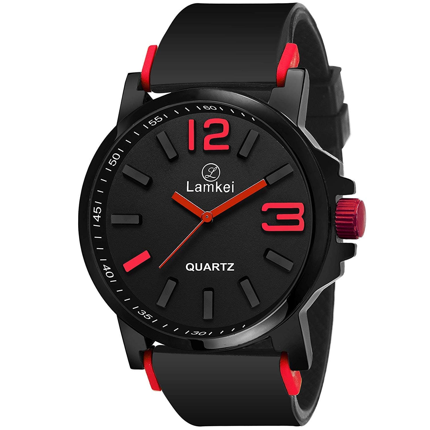 Analogue Men's Watch (Black Dial Black Colored Strap)