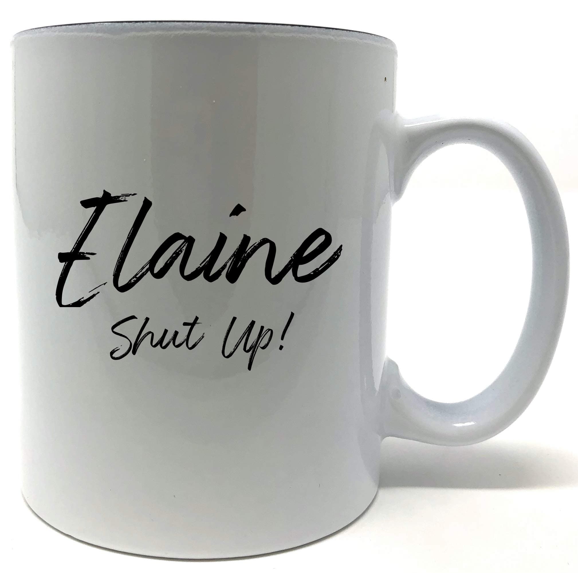 Personalized Engraved 11 ounce Coffee Mug (White w/Black Text)