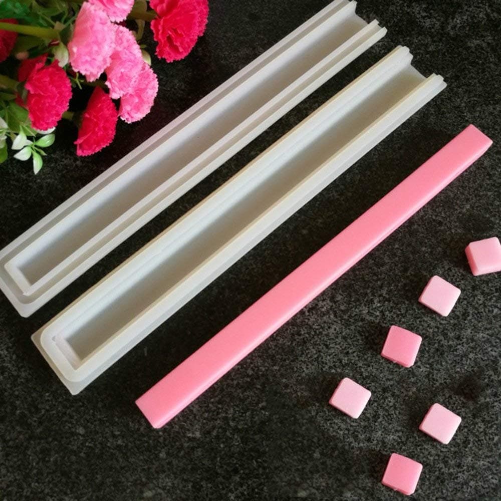 Echodo Square Tube Column Silicone Soap Candle Mold Embed Soap Making Supplies Silicone Mold for Soap