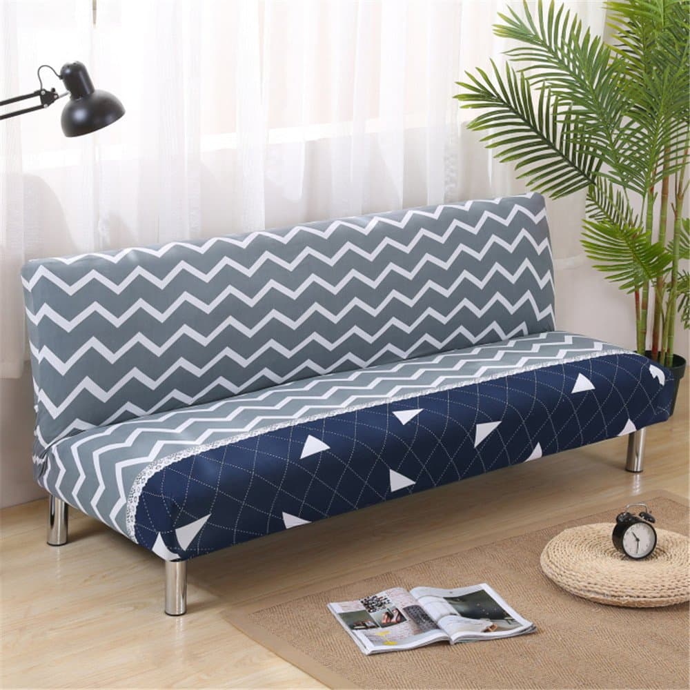 CHITONE Elastic Stretch Sofa Bed Cover Tight All-Inclusive Slip-Resistant Slipcover Sofa Length No armrest Between 180cm and 210cm