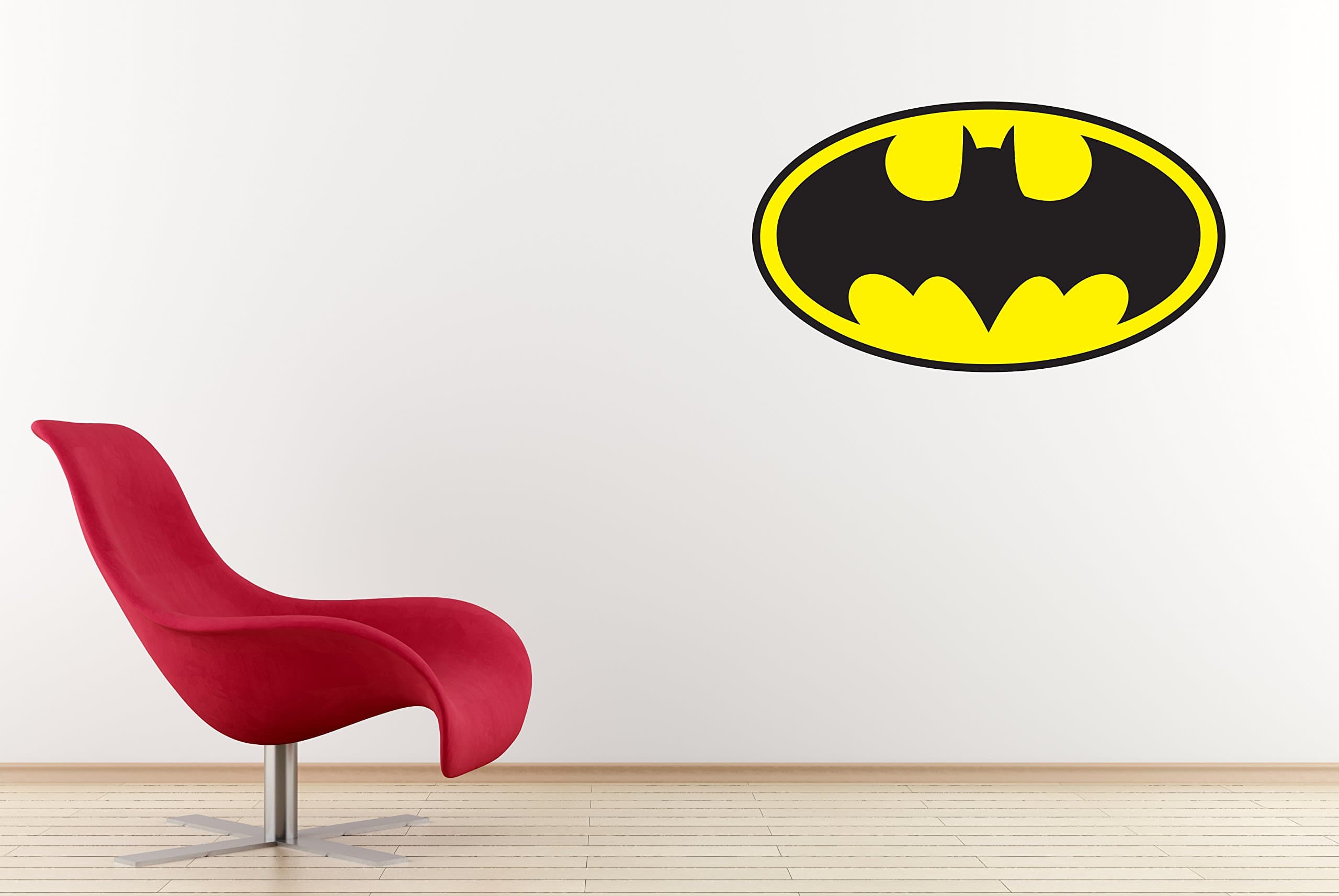 West Mountain Inc Batman Logo Wall Decal Sticker (Medium 24" W x 14" H)