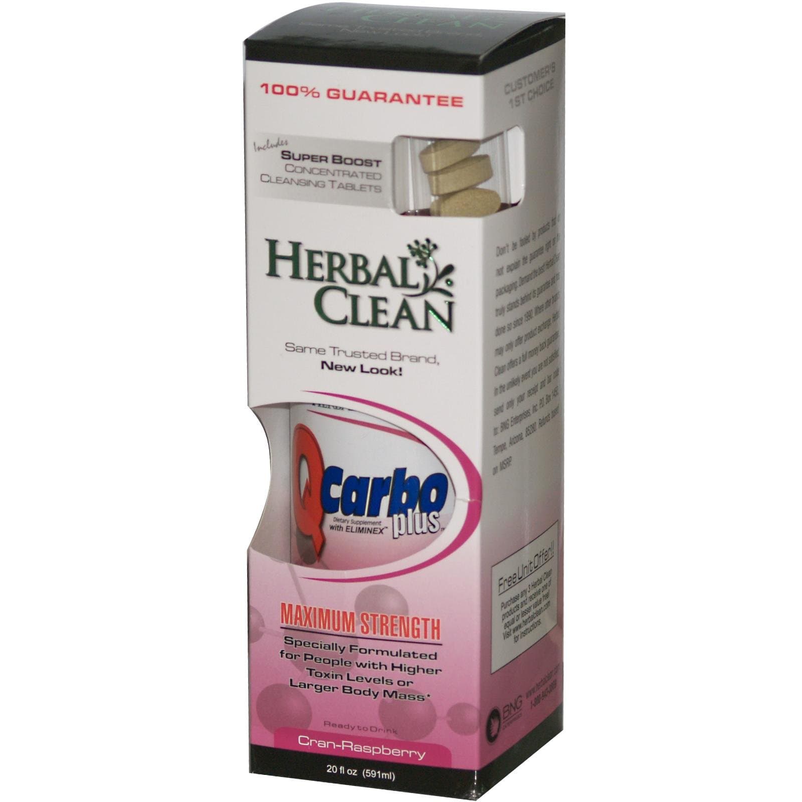 Q Carbo Liquid Cranraspberry Herbal Clean Detox 20 oz Liquid