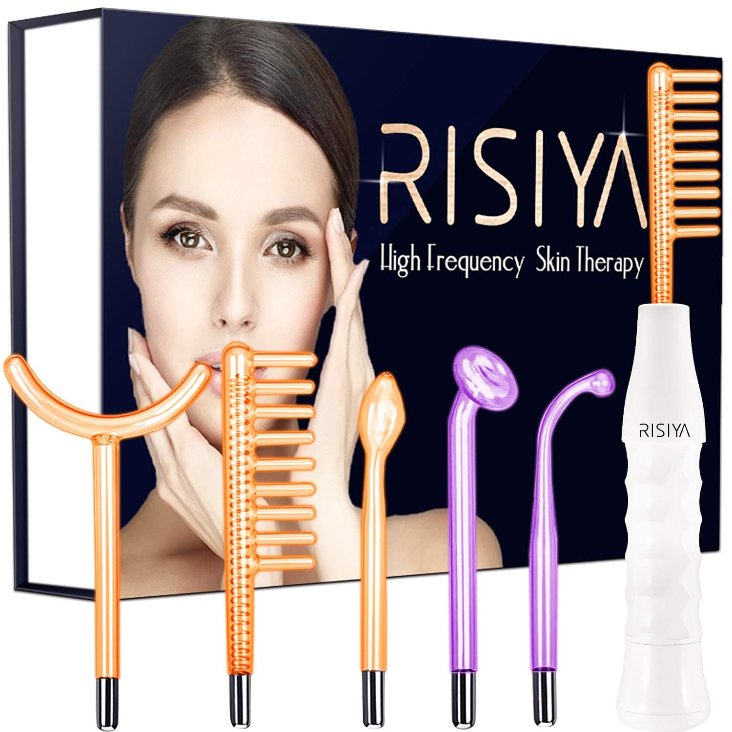 High Frequency Facial Machine Portable Handheld with Neon & Argon 4 Wands - Skin Tightening - Wrinkle Reducing – Facial Skin Lifter