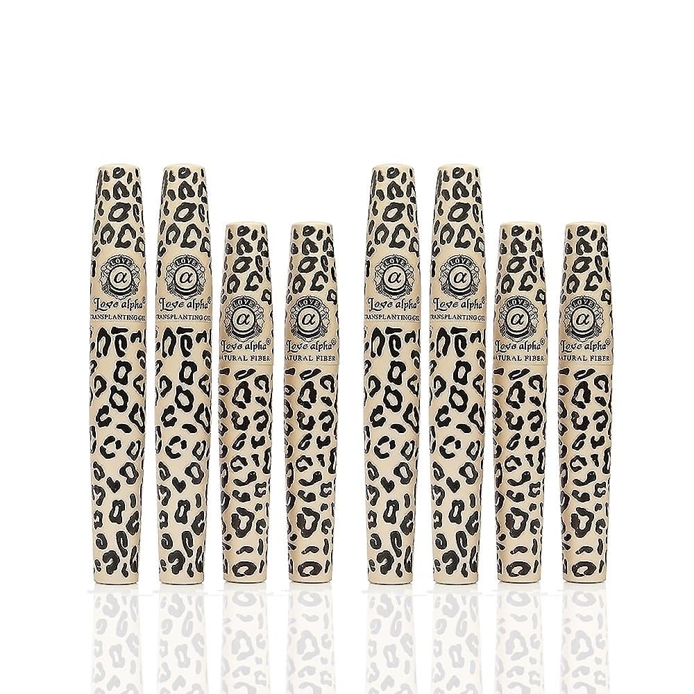 2 Set (4 Tubes)/4 Set (8 Tubes) Love Alpha (Gel & Fiber) Mascara Set,brush on False Eyelashes