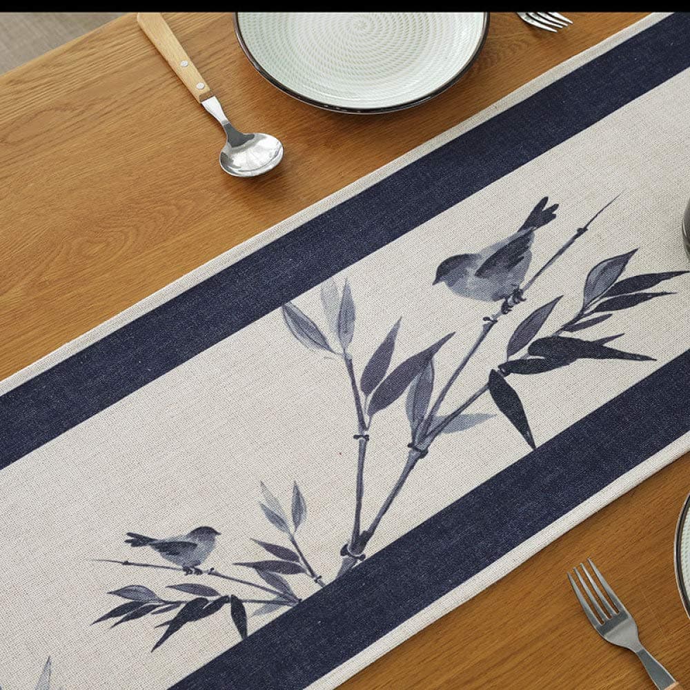 DJUX Linen Simple Table Flag Table Strip Tea Table Flag Placemat Dining Table Table Flag 160x30cm