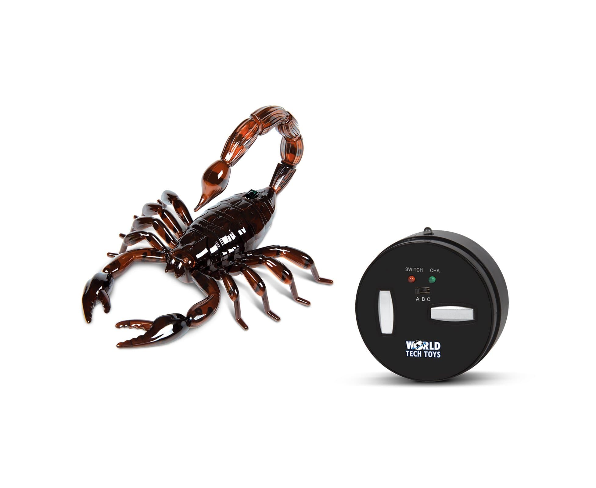 World Tech Toys Scorpion Infrared Remote Control Critter, Black, 6 x 2.5
