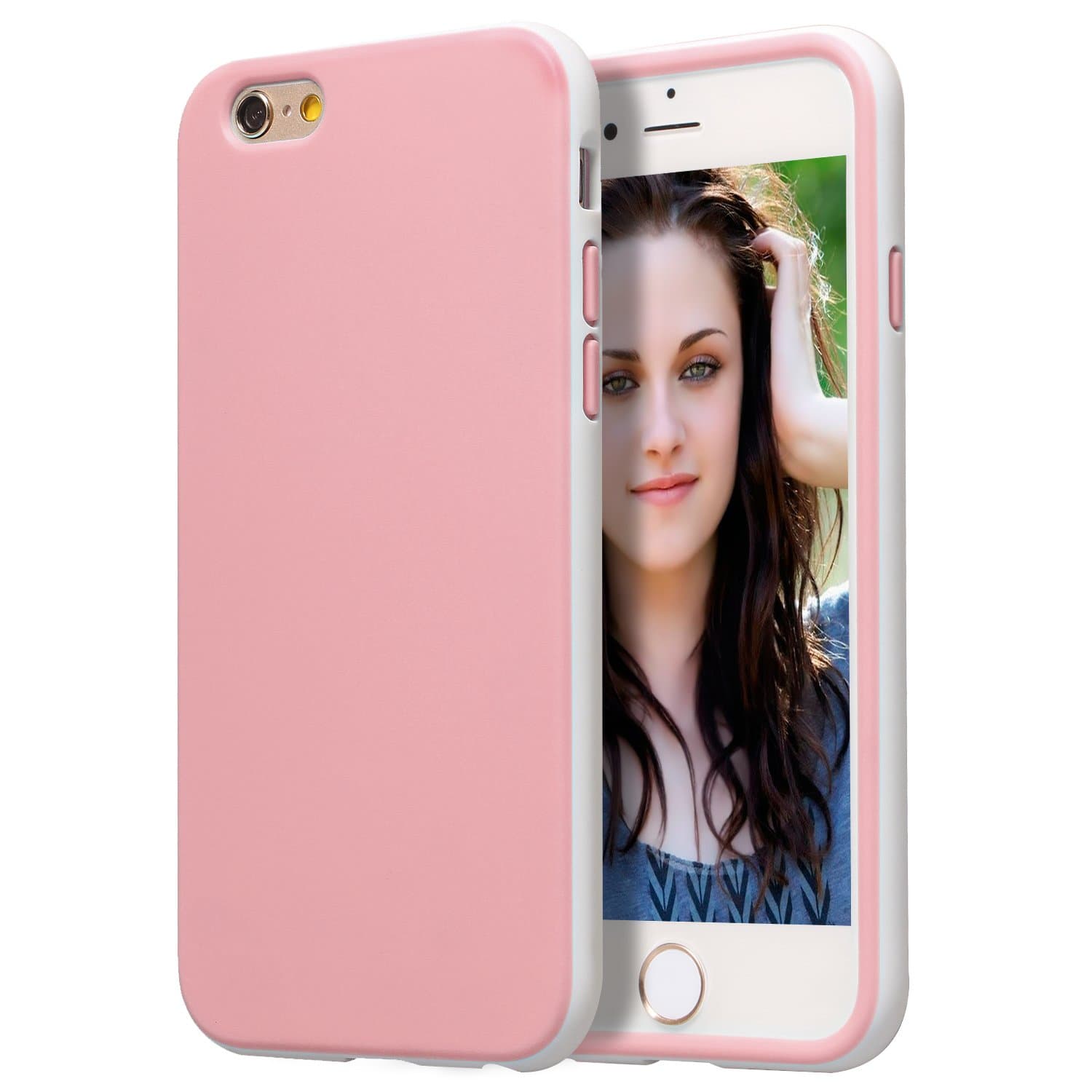 iPhone 6S Case, iPhone 6 Case, Drvan Fashion Shockproof Rubber Gel Slim Design Soft TPU Full Cover Case for iPhone 6 / 6s - Pink