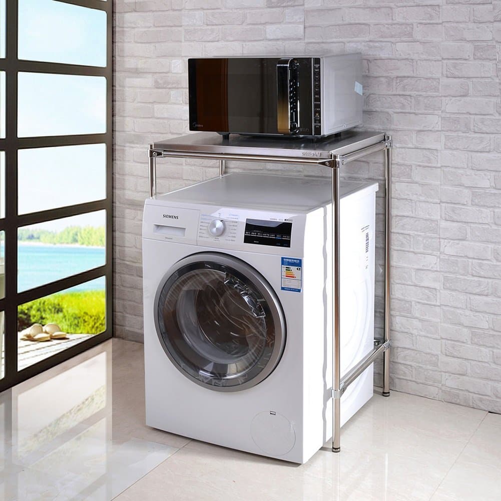 DIDIDD Shelf-Hwf Bathroom Shelves Washing Machine Rack Sundries Storage Rack Floor Type Dish-Washing Machine Rack