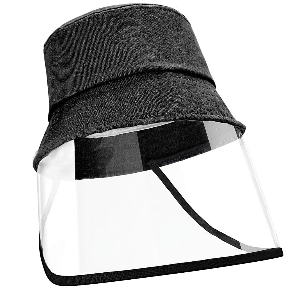 Protective Visor Face Hat, Fisherman Hat with Dust-Proof Splash Face Guard Cover Outdoor Hat, Non-Removable Dustproof Cover Baseball Hat for Children