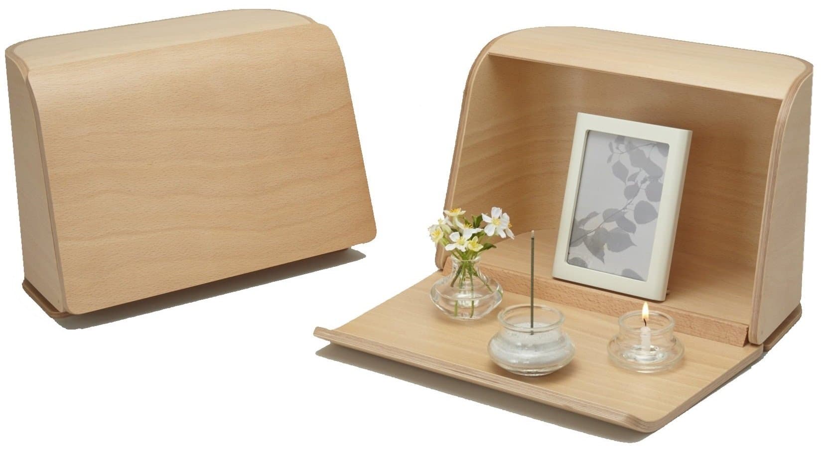 'Buddhist altar set: Hanatate Incense Sticks/Incense Burner/Fire Stand/Picture Frame/Incense Japan "Easy Time Incense Sticks Forest Fragrance Of The Candle about 50 g/Pea on 50 g/nyuko rohai Around 20 g