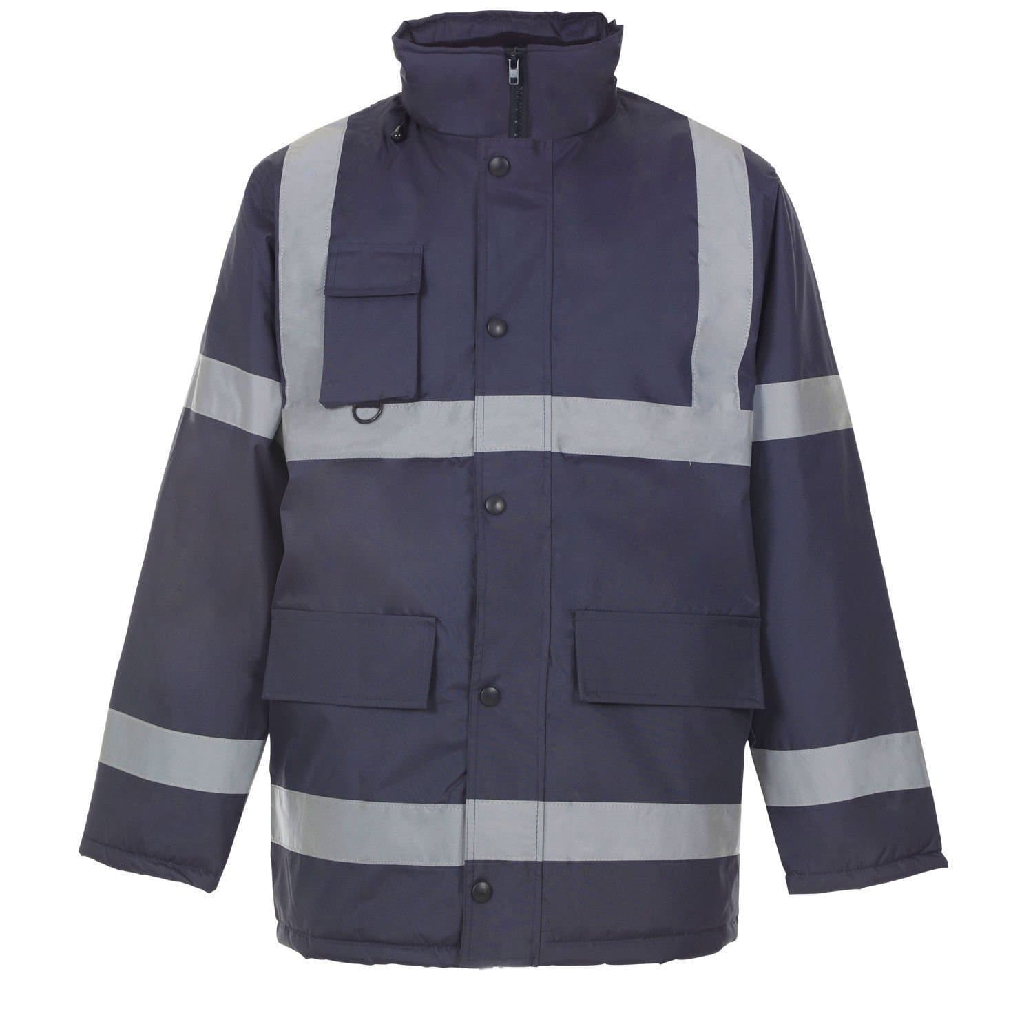 Expert Workwear HI Vis Viz Visibility Parka Jacket Security Work Two 2 Tone Waterproof Coat