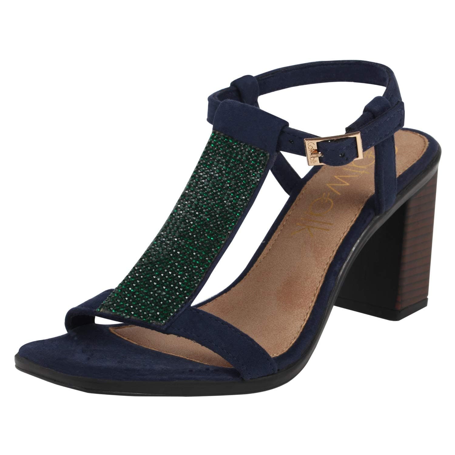 Catwalk Women's Embellished Front Ankle Strap Sandals