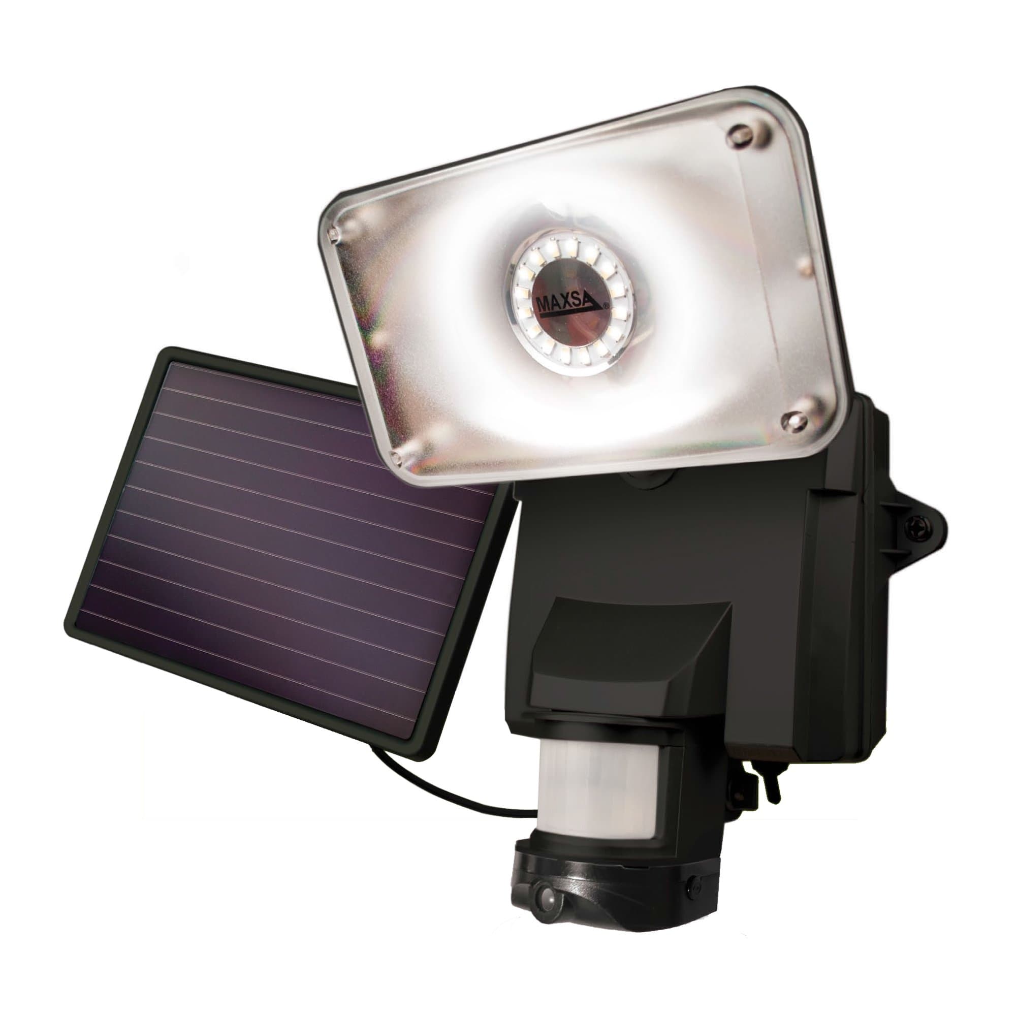 MAXSA INNOVATIONS 44642-CAM-BK Solar-Powered Security Video Camera & Floodlight