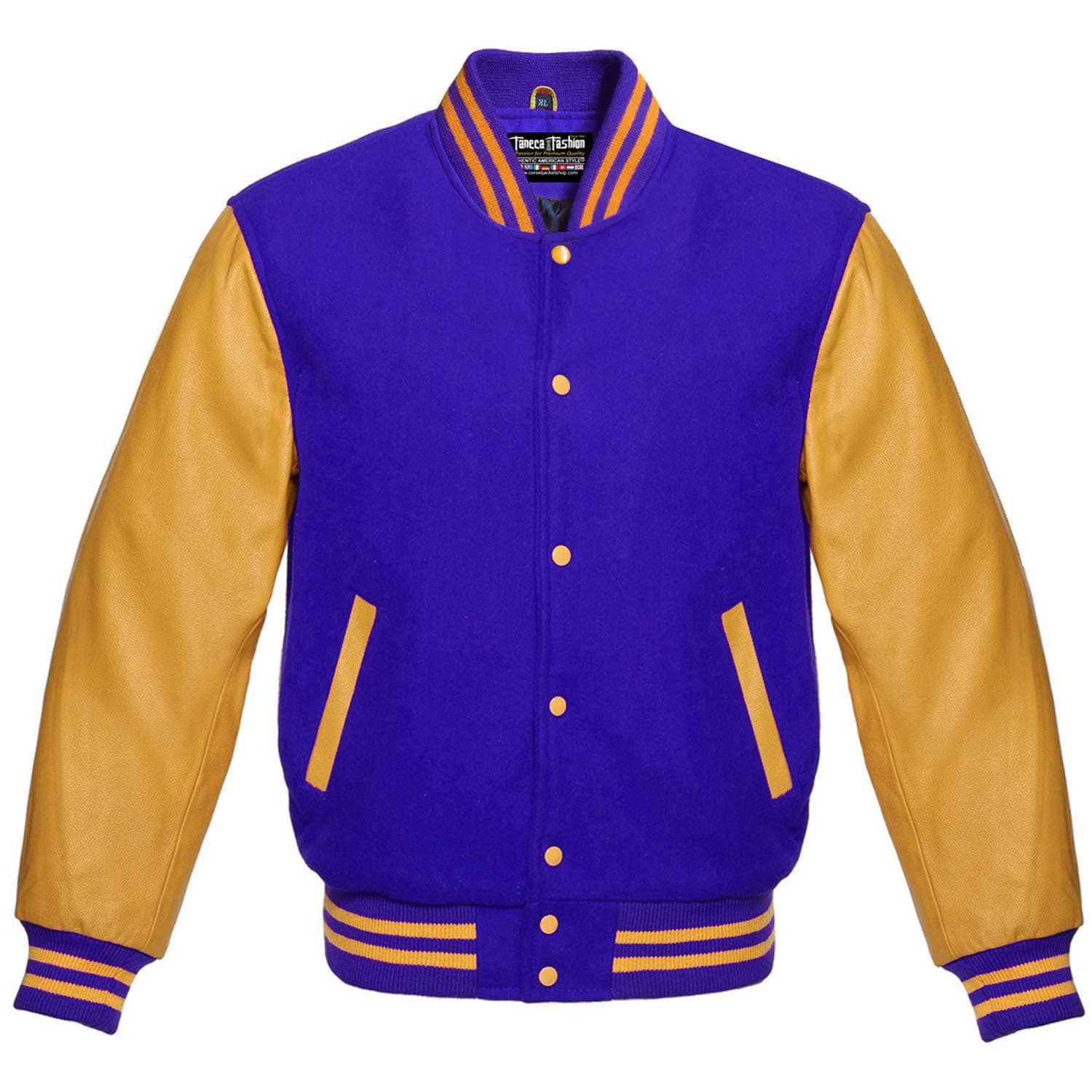 Premium Letterman Baseball School College Bomber Varsity Jacket Wool Blend & Genuine Leather Sleeves