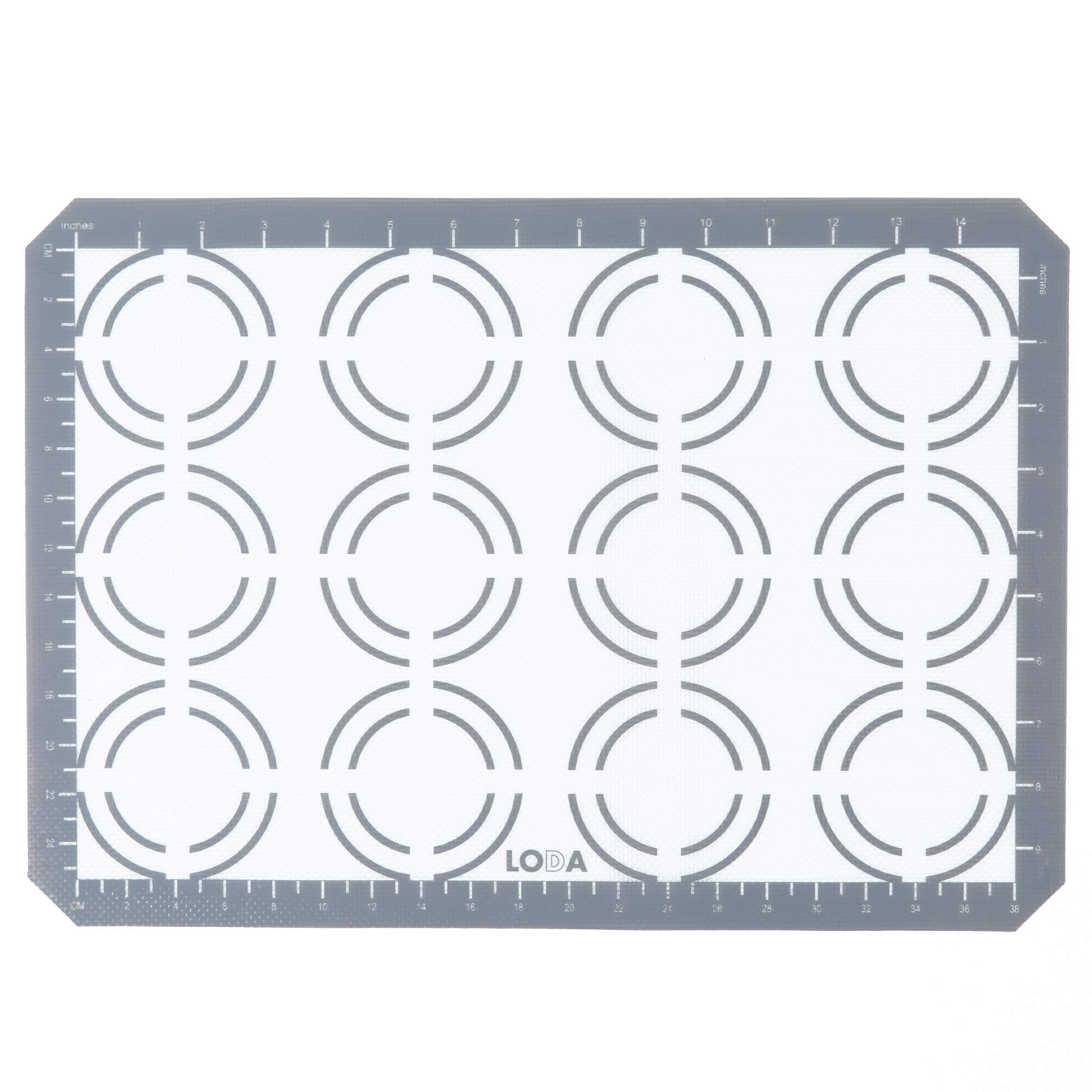 16-1/2" x 11-1/2" Nonstick Silicone Cookie Baking Sheet Mat, fits standard half-sheet size pan.
