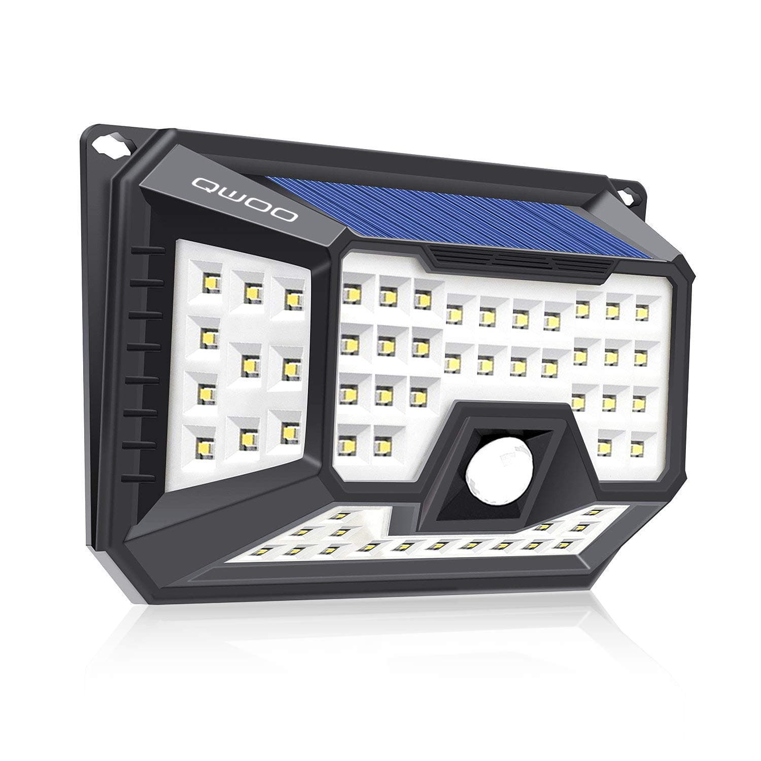 QWOO Solar Lights Outdoor 66 LED Waterproof Motion Sensor Lights Wireless Security Wall Lights Solar Motion Powered Night Lights for Front Door,Backyard, Garage,Porch,Deck, Driveway