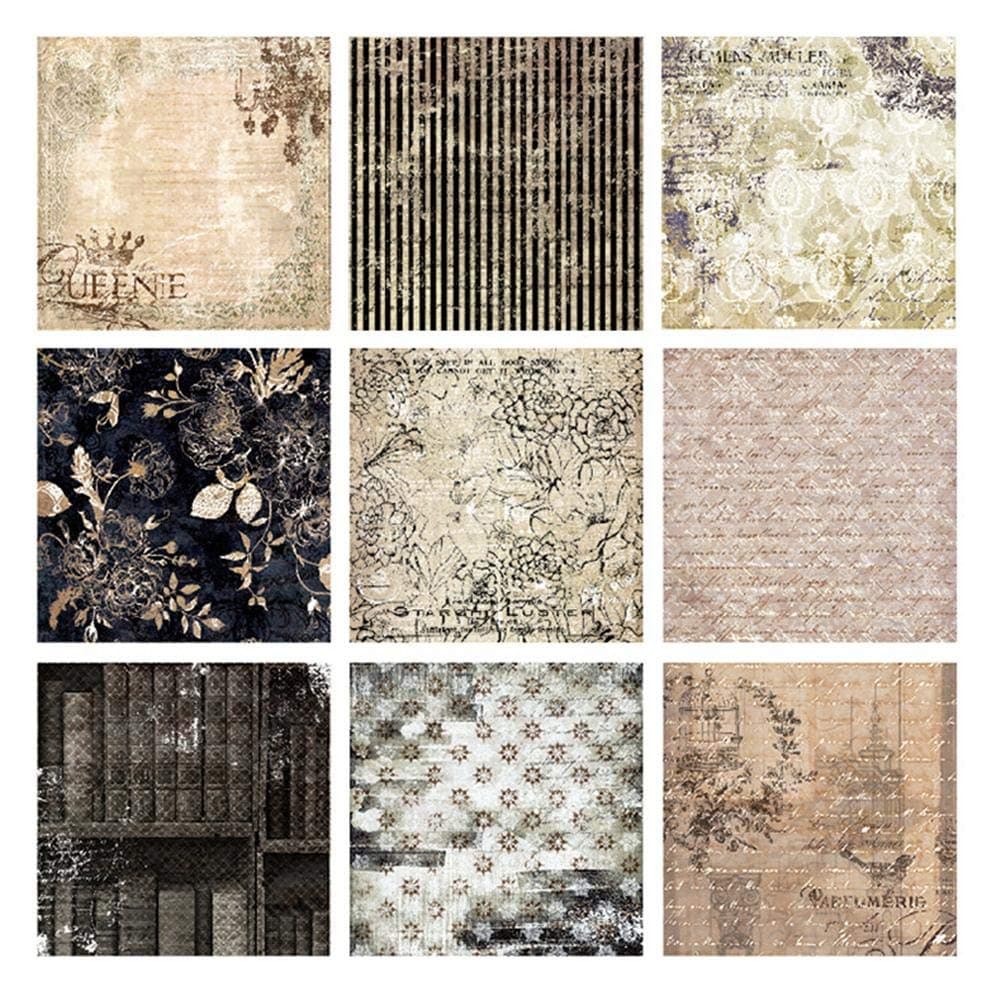 Eternitry 36 Sheets Scrapbook Background Paper Vintage Base Collection Folding Paper Pack Photo Album DIY Planner Kids Adults Scrapbooking Card 7"x 7" Inch (Random Style)