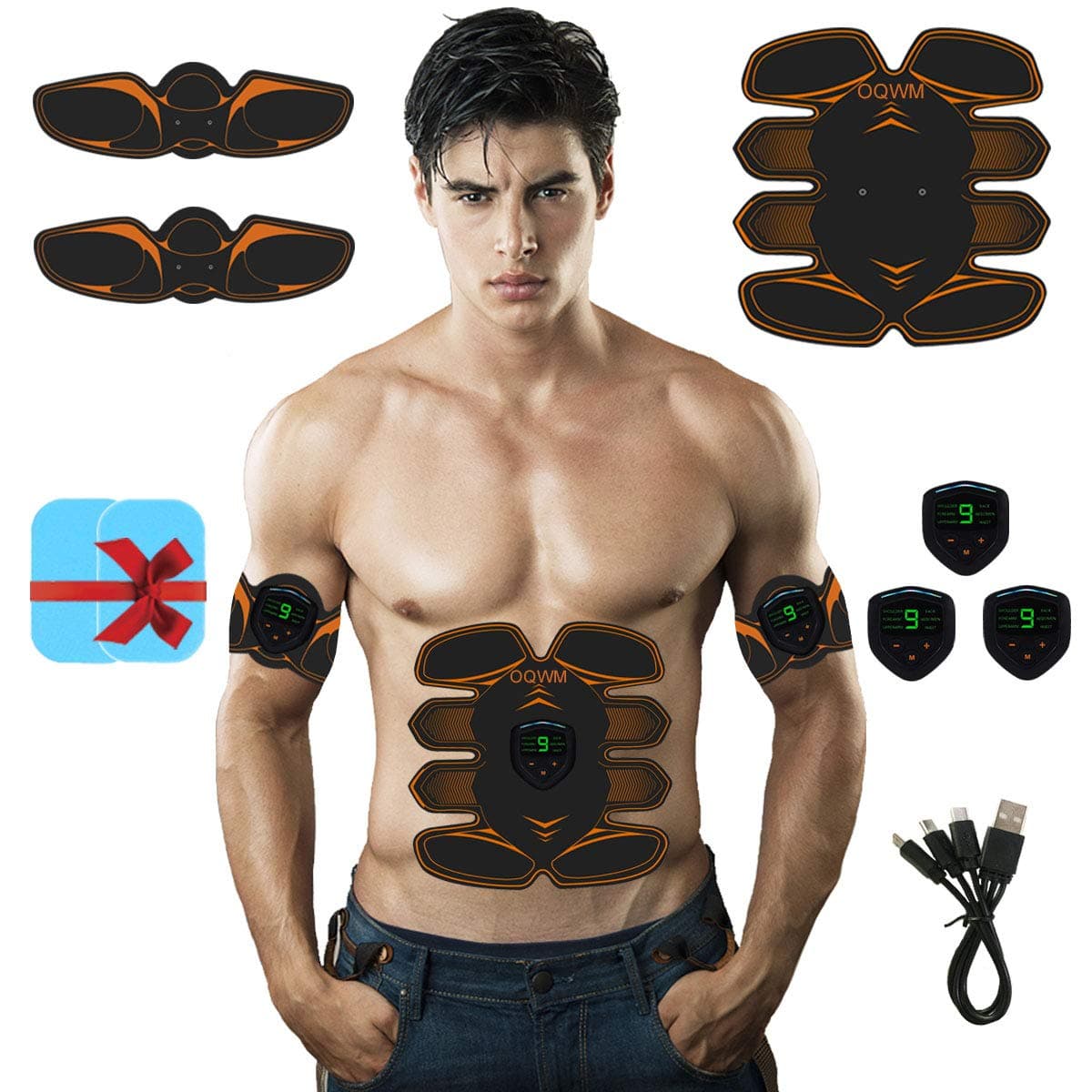 Abs Stimulator Muscle Trainer Ultimate Abs Stimulator Ab Stimulator for Men Women Abdominal Work Out Ads Power Fitness Abs Muscle Training Gear Workout Equipment Portable Stimulator Abs Belt