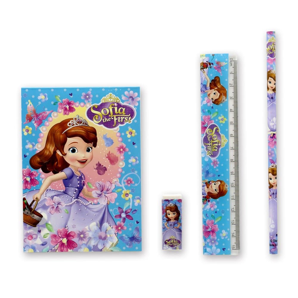 Disney Sofia The First 4 Pieces Light Blue Stationery Set