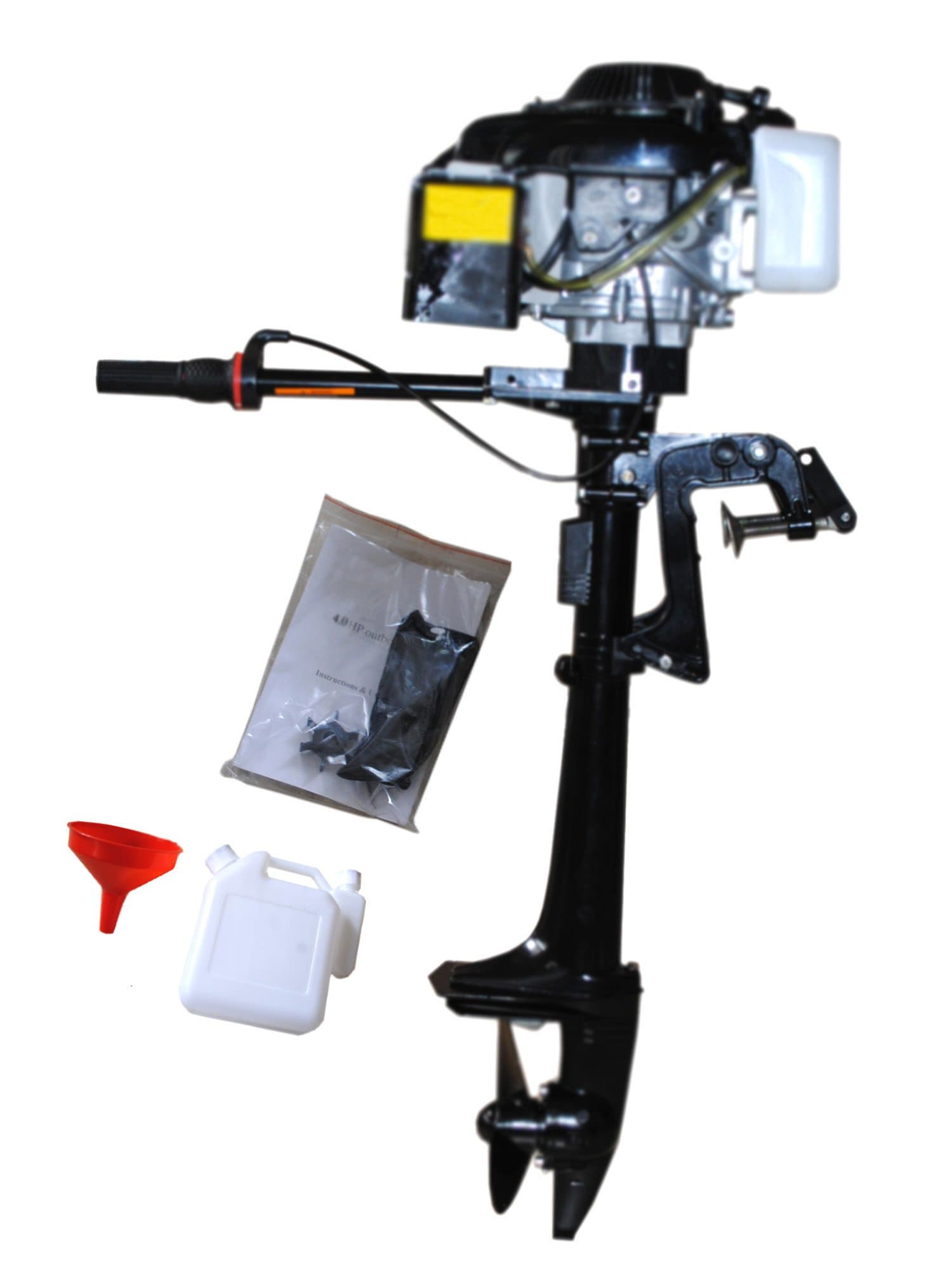 4HP 4-Stroke Outboard Motor Engine, 52CC Boat Engine Air Cooling CDI System for Fishing Boats, Sailboats, and Small Yachts