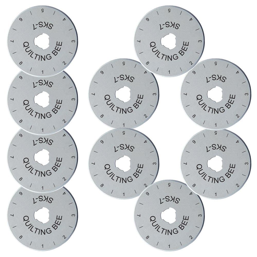 10-Pack Quilting Bee 28mm Rotary Cutter Refill/Replacement Blades (RB2810)