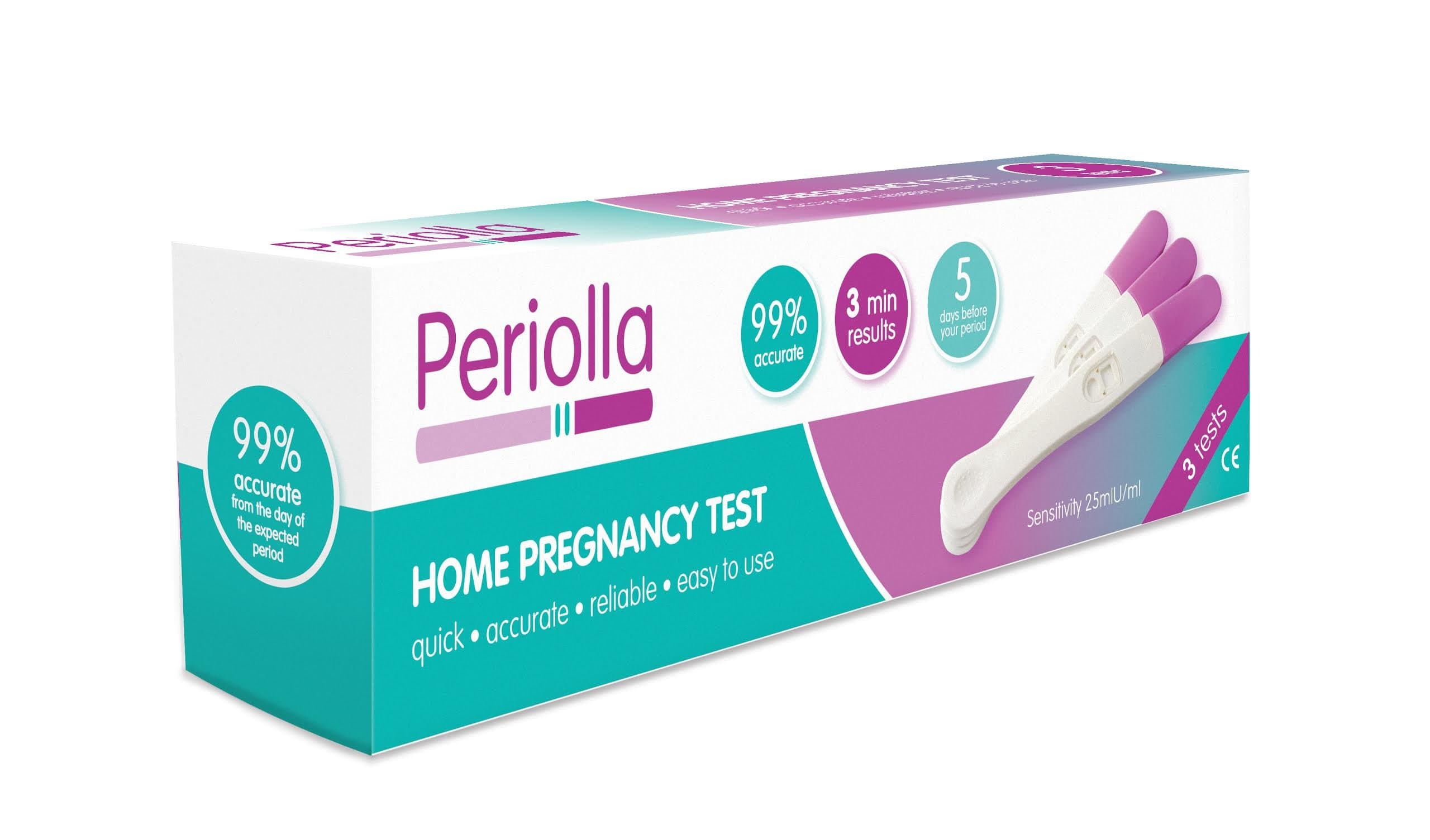 Periolla Pregnancy Test Kit- For a Result You Can Trust! Wide Tip & Long Handle Urin Midstream Tests for Accurate Comfortable Clean and Unmessy Usage. Fast, Easy to Understand Results. So, Am I Pregnant? Add to Cart Now, and Get Your Answer!