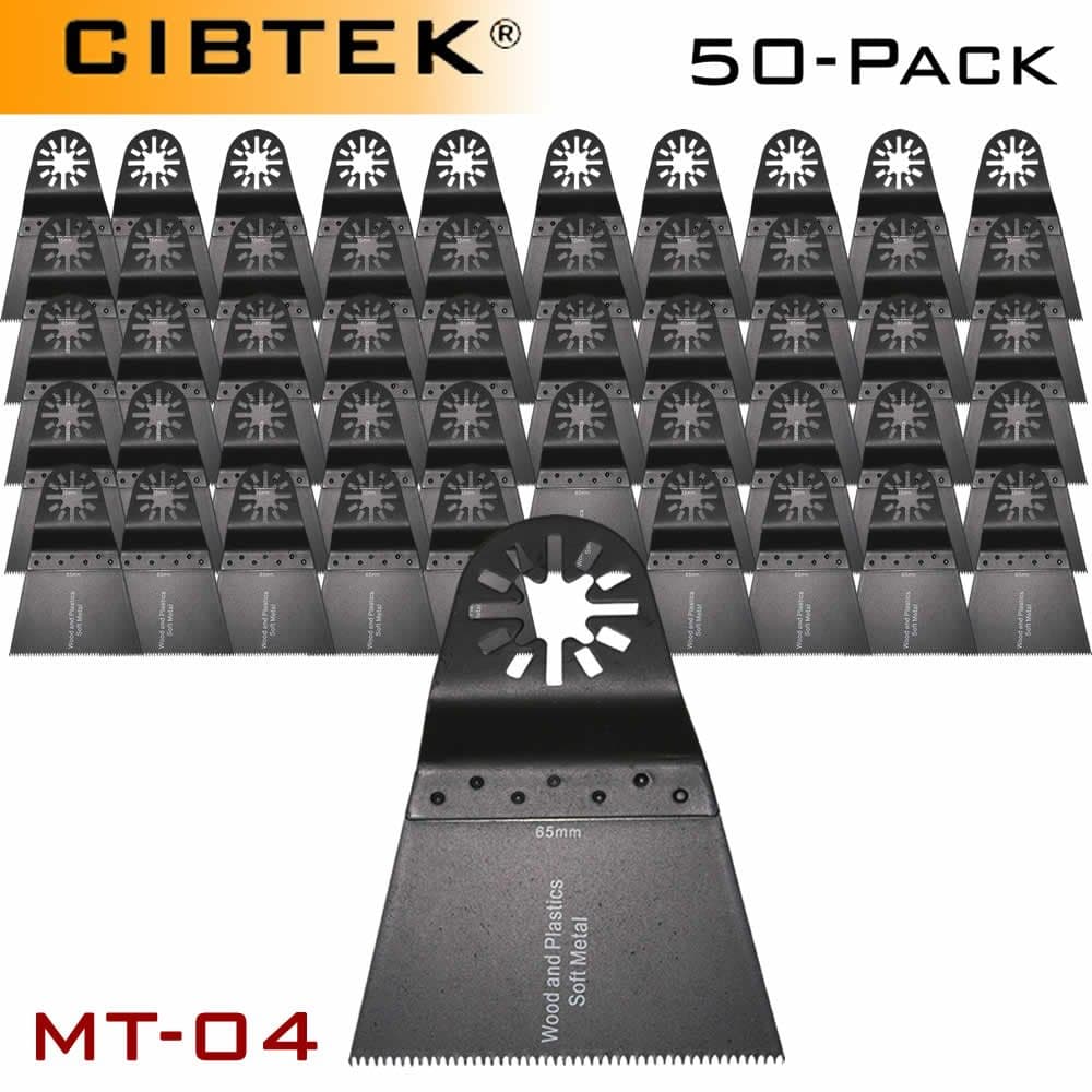 (50 Pcs) Wide Segmented Oscillating Multi Tool Saw Blades for Fein Multimaster Bosch Craftsman Dremel Multi-max Ridgid Chicago Wood Metal