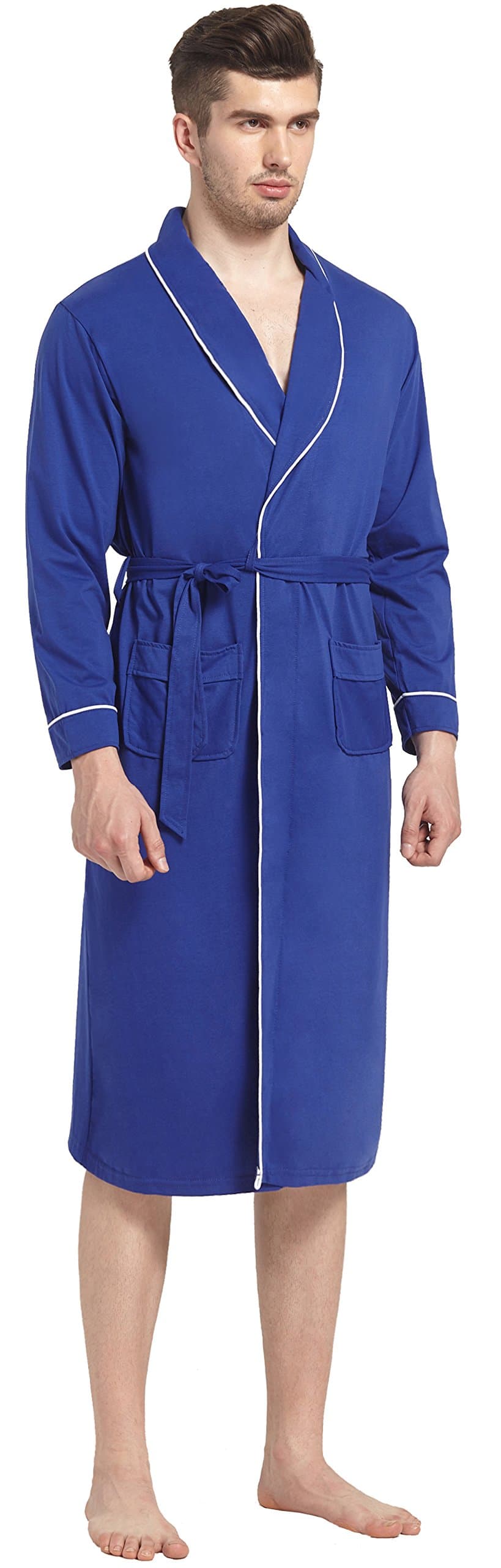 MIEDEON Men's Flannel Robe, Soft Cotton Bathrobe
