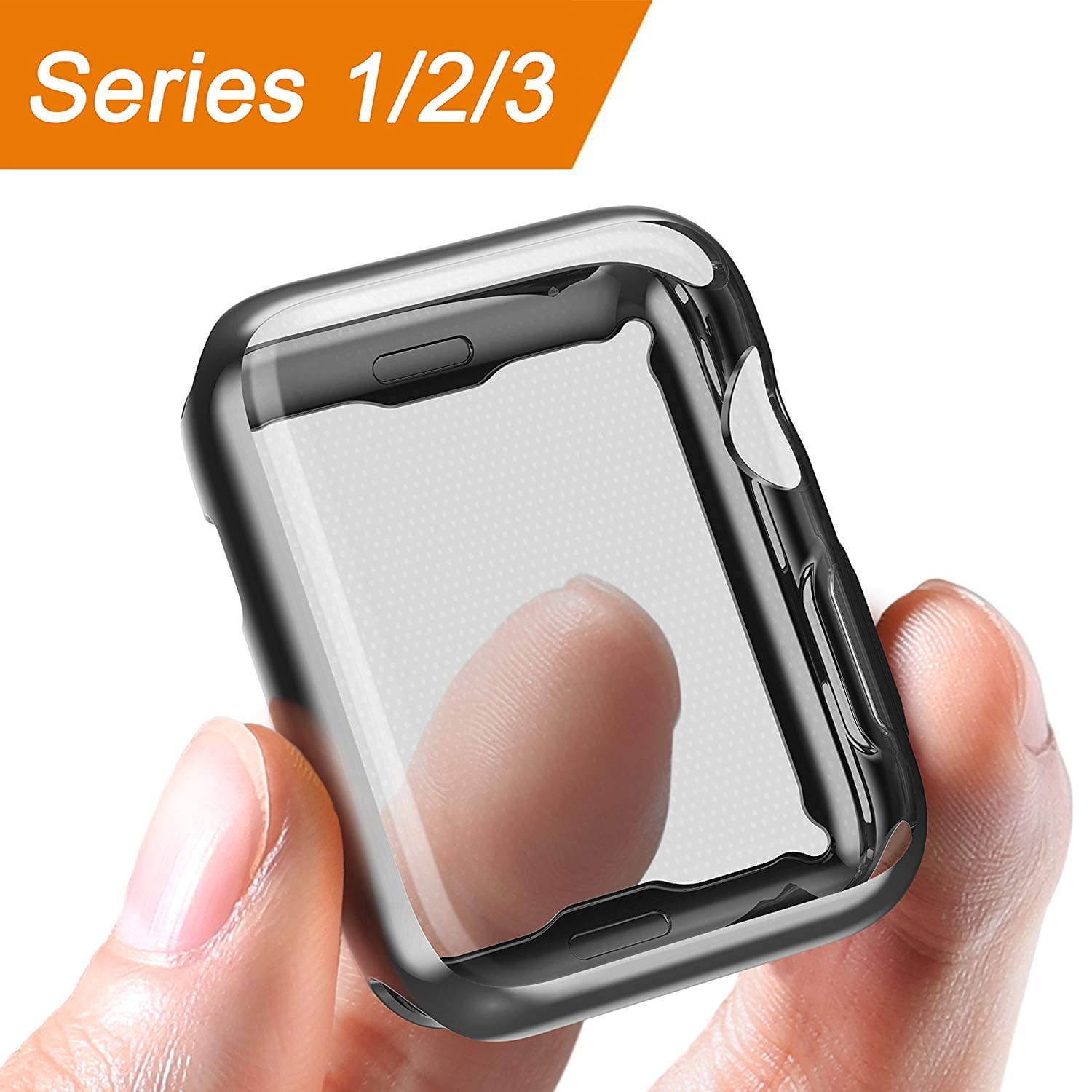 Jvchengxi Case for Samsung Galaxy Watch Active2 Screen Protector, TPU Soft Protective Bumper Cover for Samsung Galaxy Watch Active2 Smartwatch (40mm, Black)