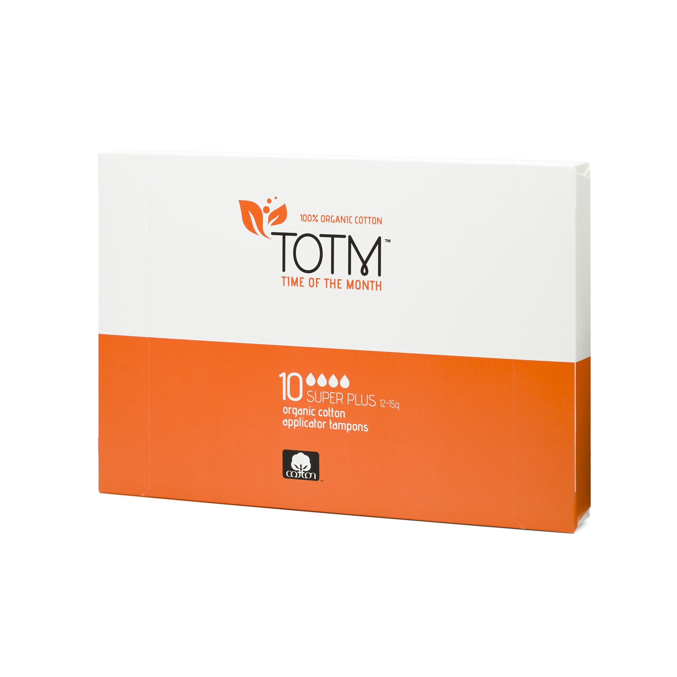 TOTM 100% Organic Applicator Tampons (Super Plus) x 10