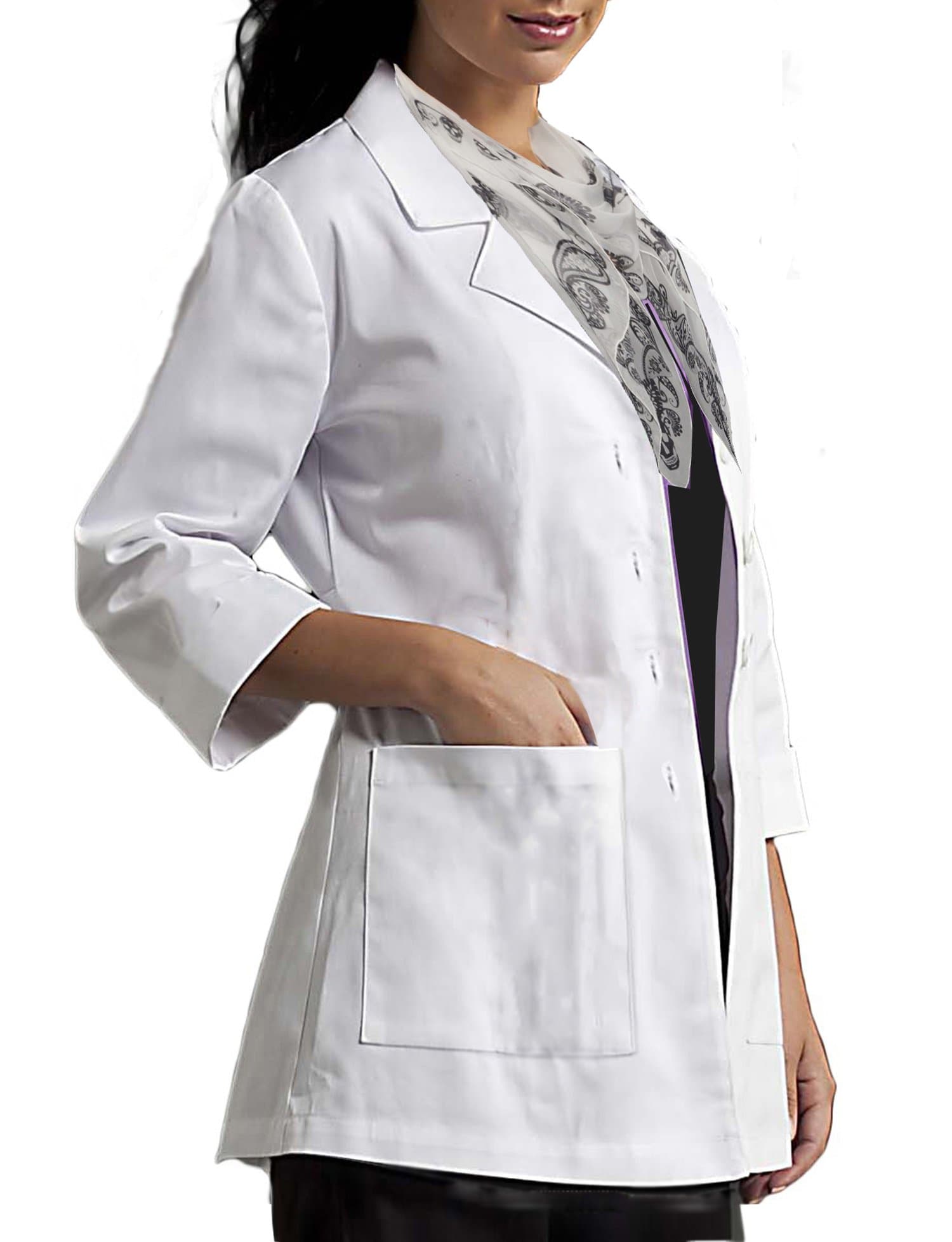 ViVy Doctor Apron Coat Three Fourth Sleeve (36) White