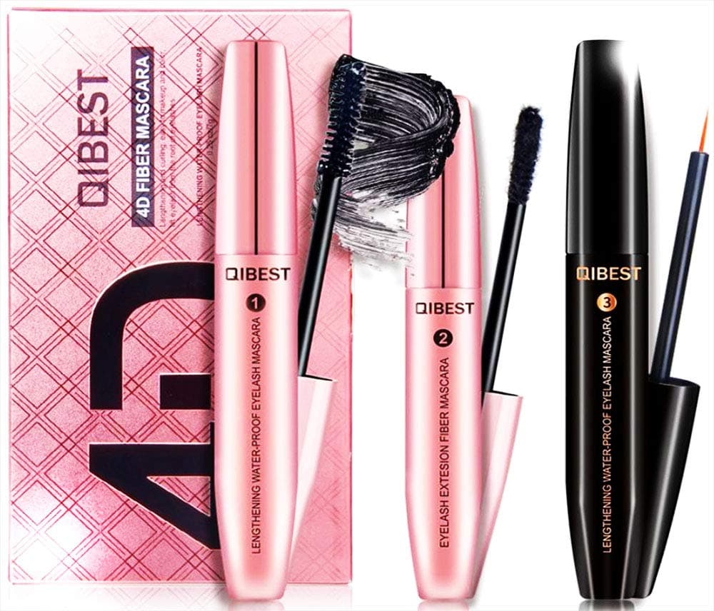 3-Piece Big Value Gift Set - Mascara and Eyelash Booster - Waterproof Black Strong Lash Enhancer Growth Lash Enhancing Serum