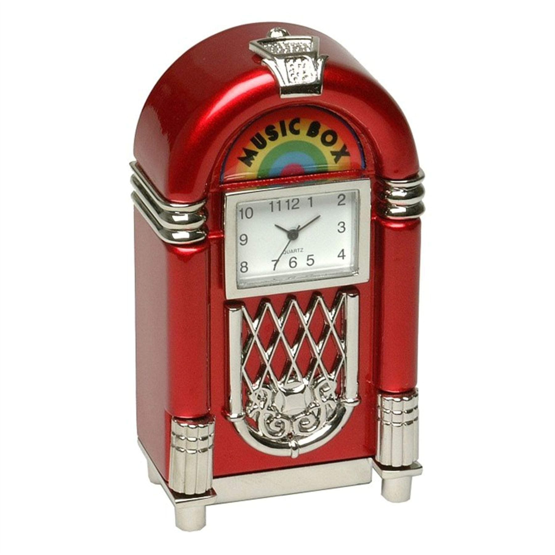 Techno Retro Miniature Red Jukebox Clock by justagift