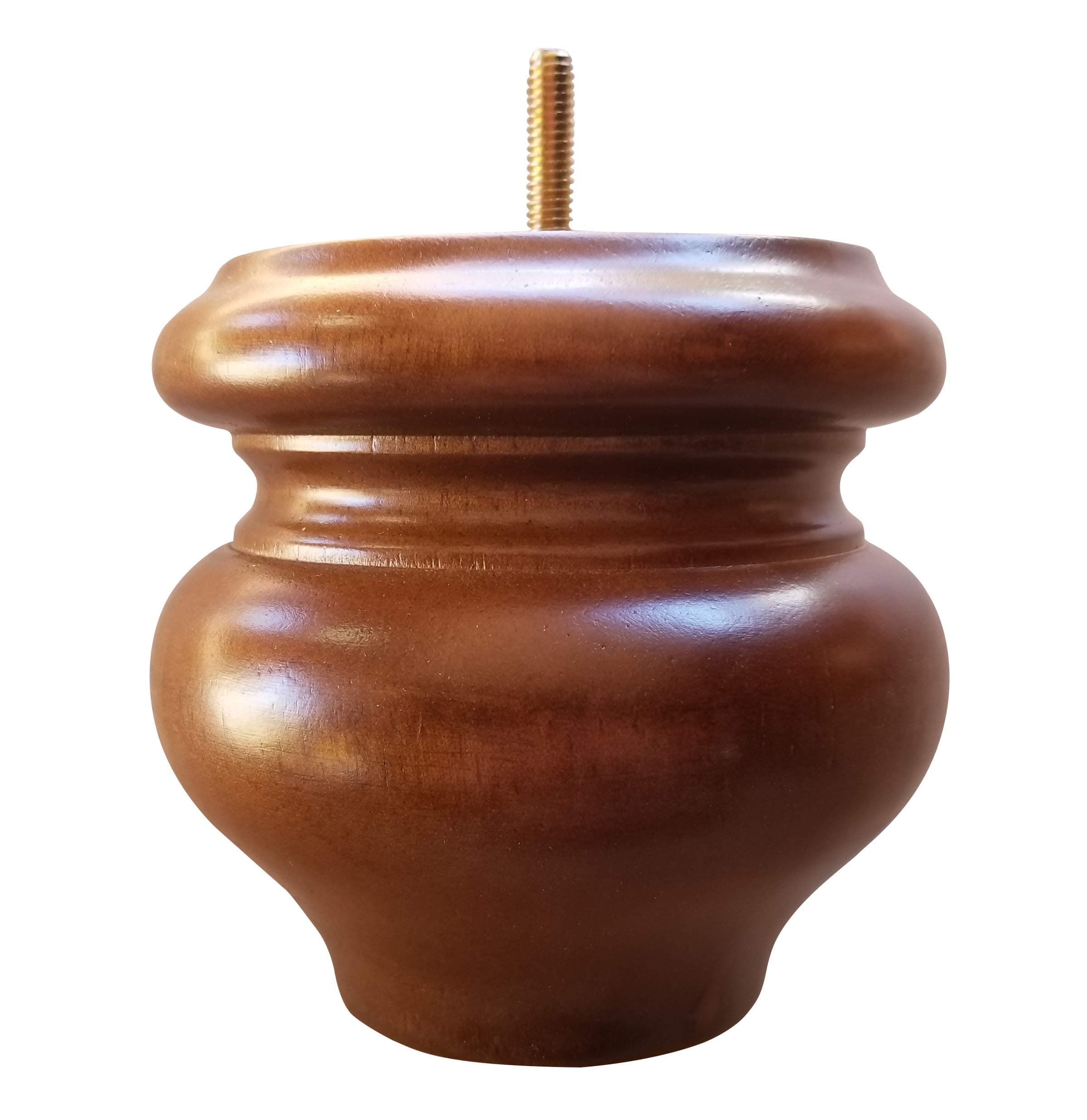 4.5 Inch Retro Walnut Bun Foot Sofa Legs, Set of 4