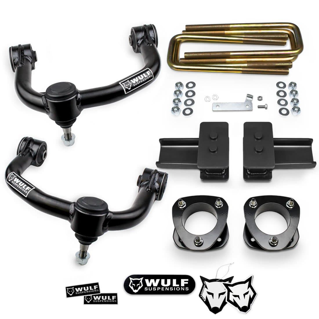 WULF 3" Front 3" Rear Lift Kit with Control Arms compatible with 2004-2020 Ford F150 4X4