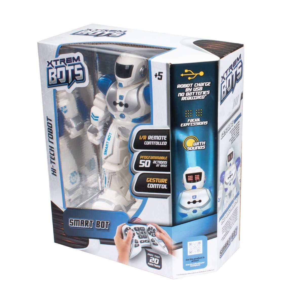 Smart Action Robot Toy - 50 Remote Controlled Actions - Infra-red Transmitter Allows Gesture Control